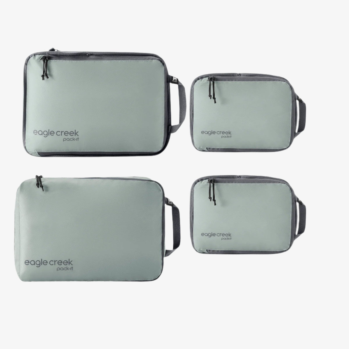 Eagle Creek Pack-It Isolate Carry-On Packing Cube Set in Storm Grey — front view # color_Storm Grey