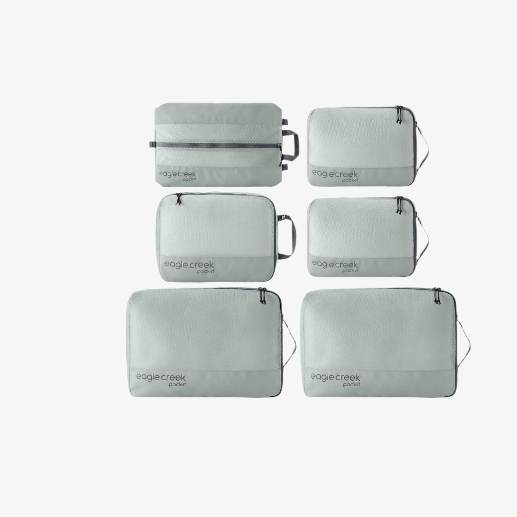 Eagle Creek Pack-It Reveal Extended Stay Packing Cube Set in Storm Grey — front view