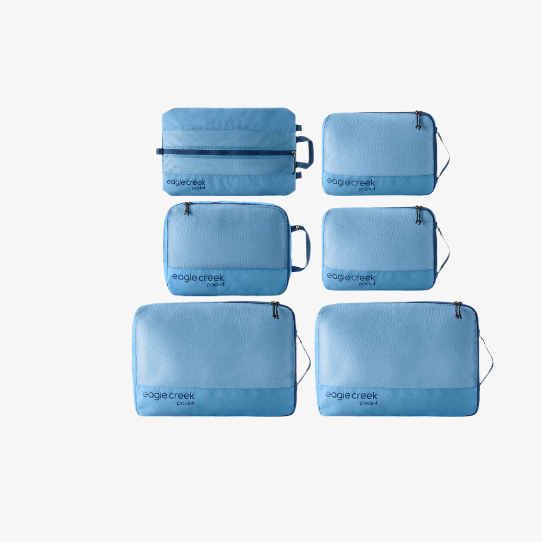 Eagle Creek Pack-It Reveal Extended Stay Packing Cube Set in Blue Dawn — front view