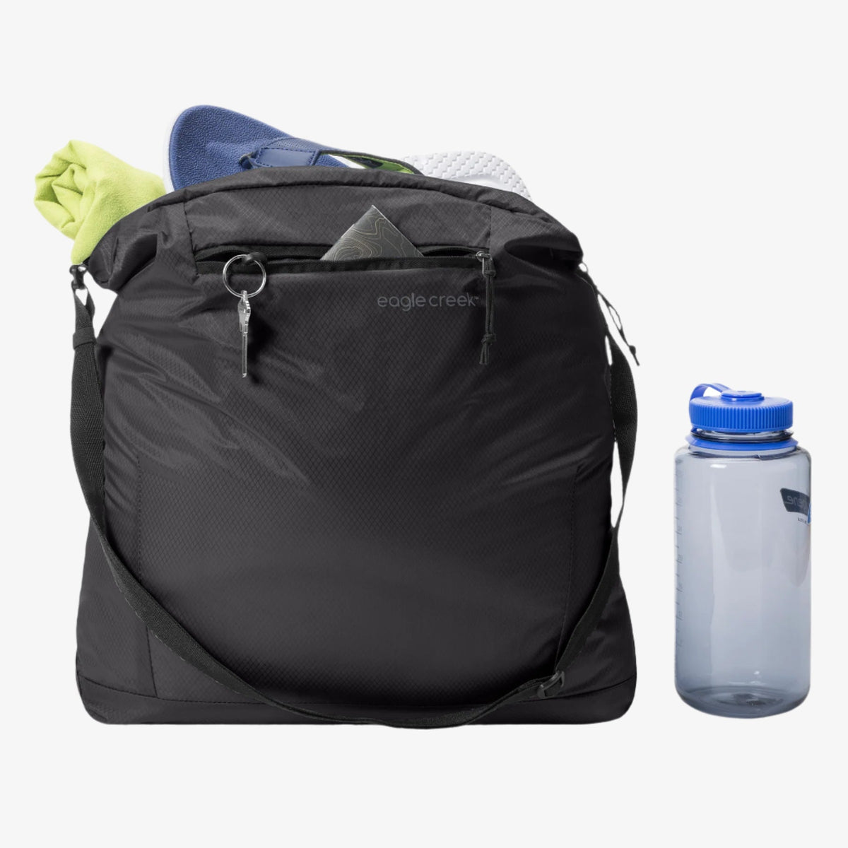 Eagle Creek Packable Tote Bag in Black — angle view 2 # color_Black