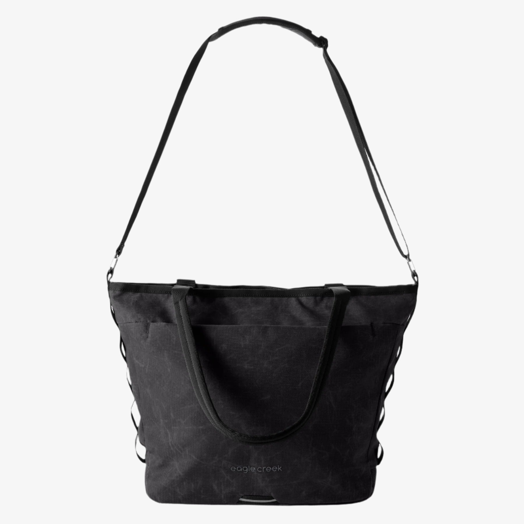 Eagle Creek Explore Tote Bag in Black — back view # color_Black