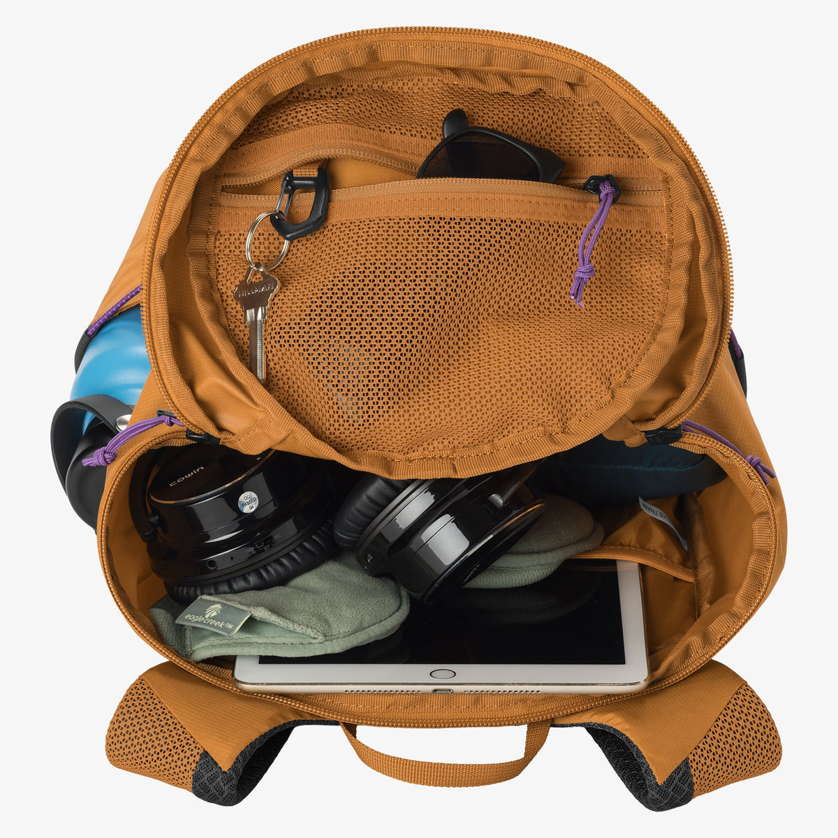 Eagle Creek Ranger Backpack 16L in Iron Orange — interior view # color_Iron Orange
