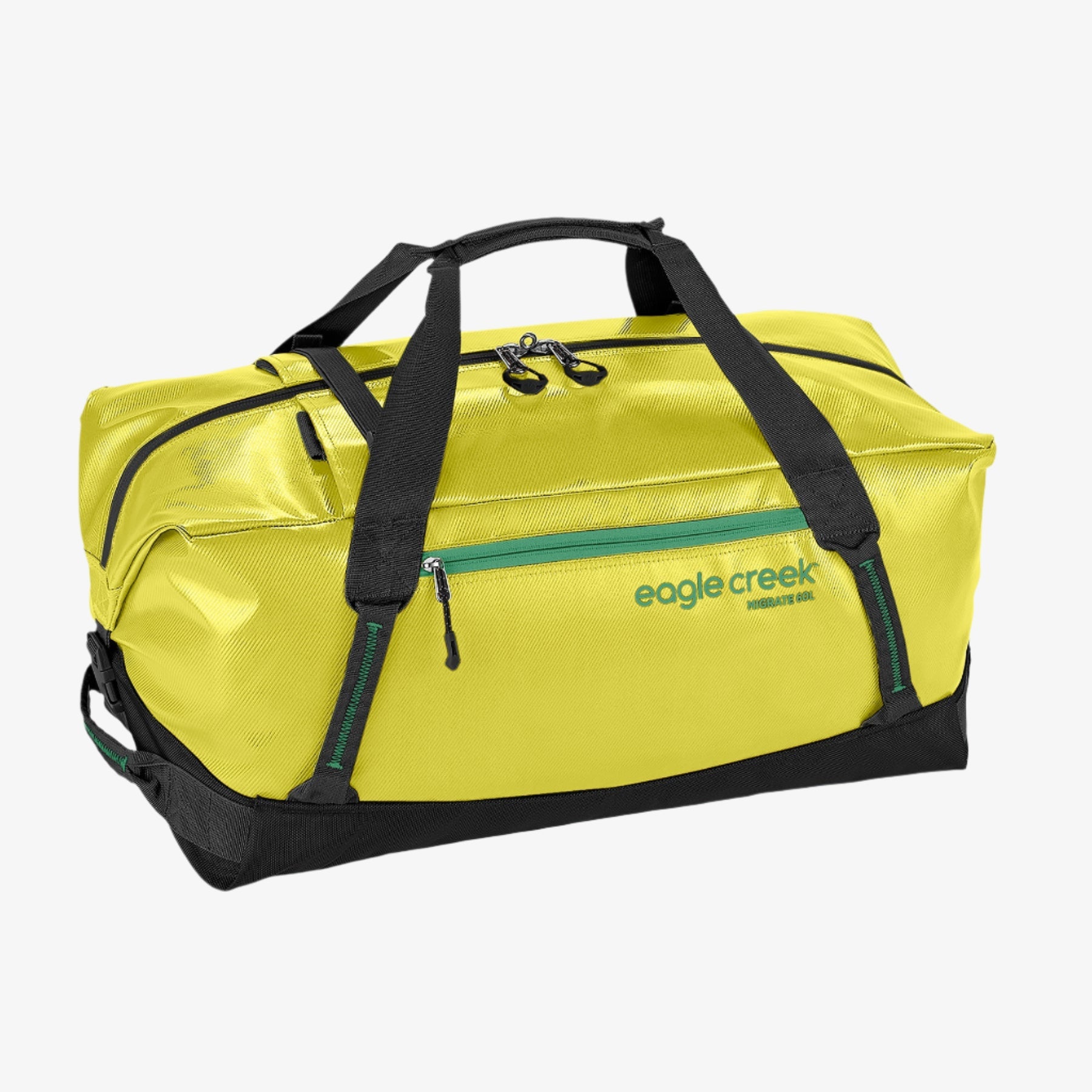 Eagle Creek Migrate Duffel Bag 60L in Electric Yellow — front view # color_Electric Yellow