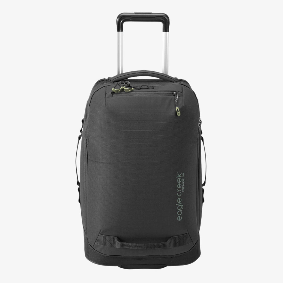 Eagle Creek Expanse 2-Wheel 21.25"/38L Convertible International Carry-On Luggage in Midnight Black — angle view 2 # color_Midnight Black