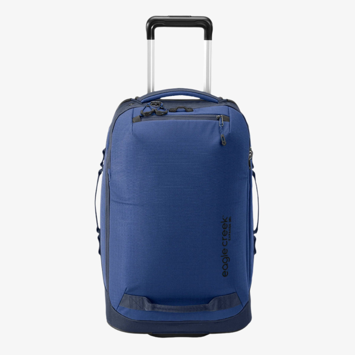 Eagle Creek Expanse 2-Wheel 21.25"/38L Convertible International Carry-On Luggage in Pilot Blue — back view # color_Pilot Blue