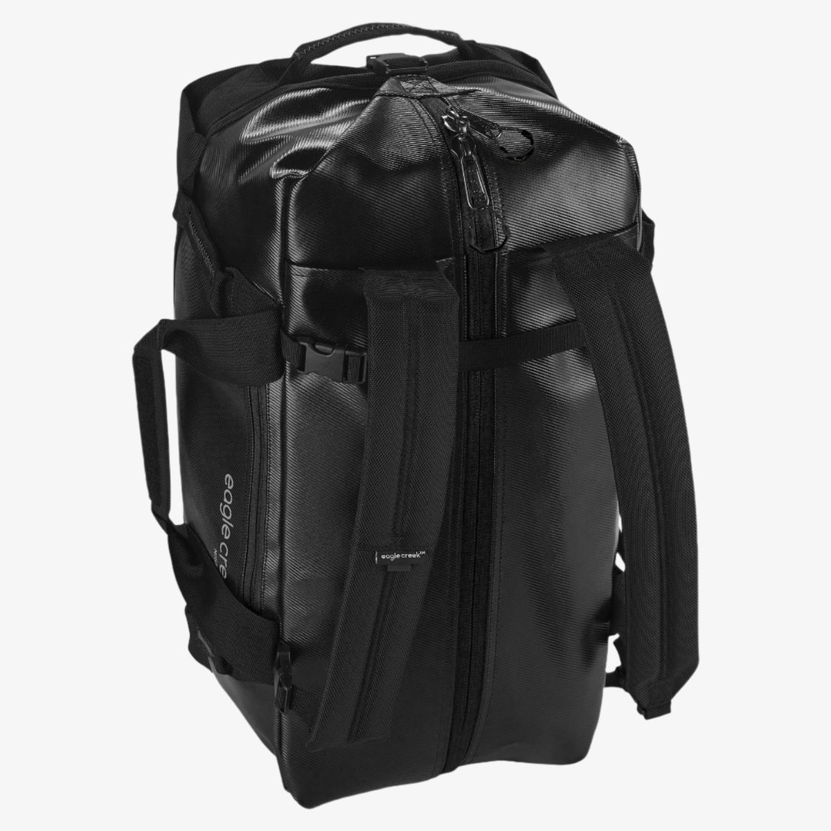 Eagle Creek Migrate Duffel Bag 40L in Midnight Black — angle view 2