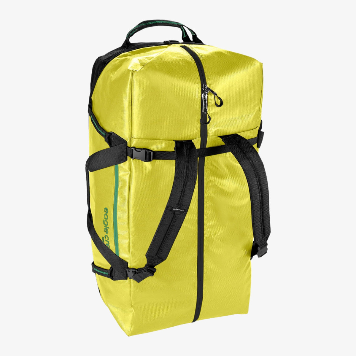 Eagle Creek Migrate 130L Rolling Duffel Bag in Electric Yellow — back view # color_Electric Yellow