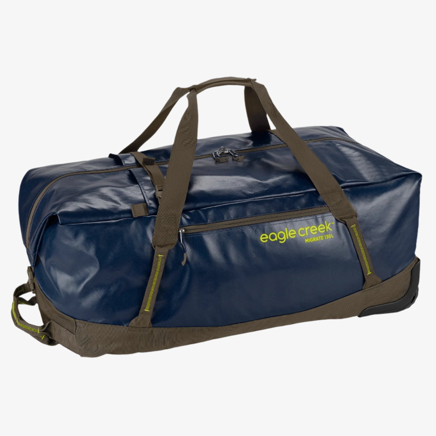 Eagle Creek Migrate 130L Rolling Duffel Bag in Rush Blue — front view # color_Rush Blue