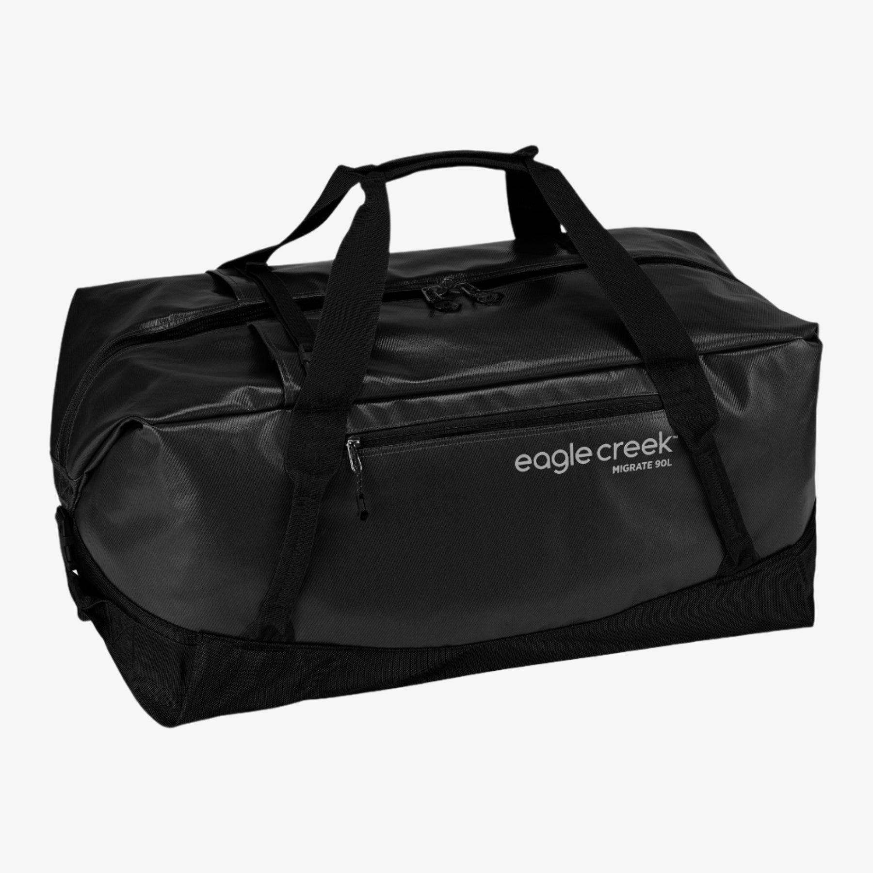 Eagle Creek Migrate Duffel Bag 90L in Midnight Black — front view # color_Midnight Black