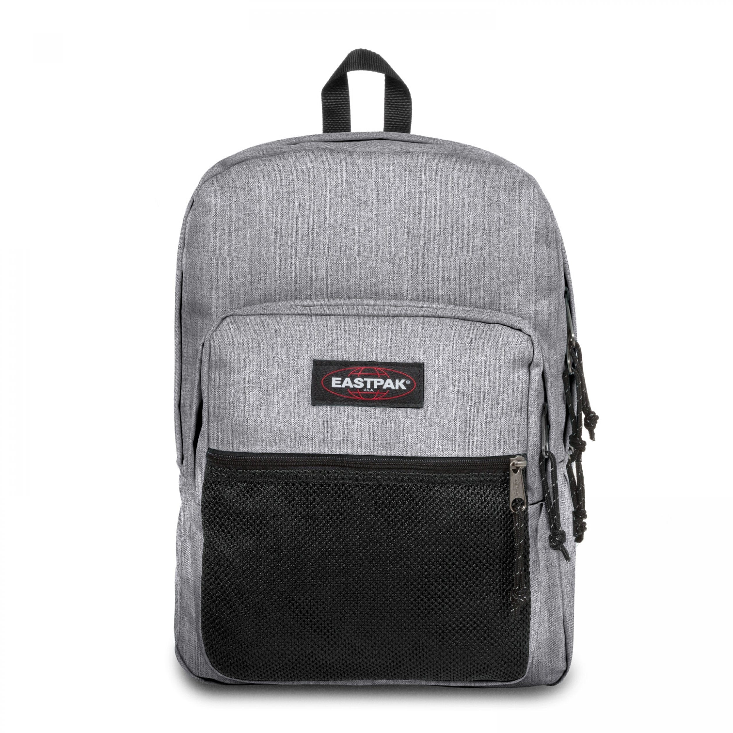 Eastpak Pinnacle Backpack 38L in Sunday Grey — front view # color_Sunday Grey