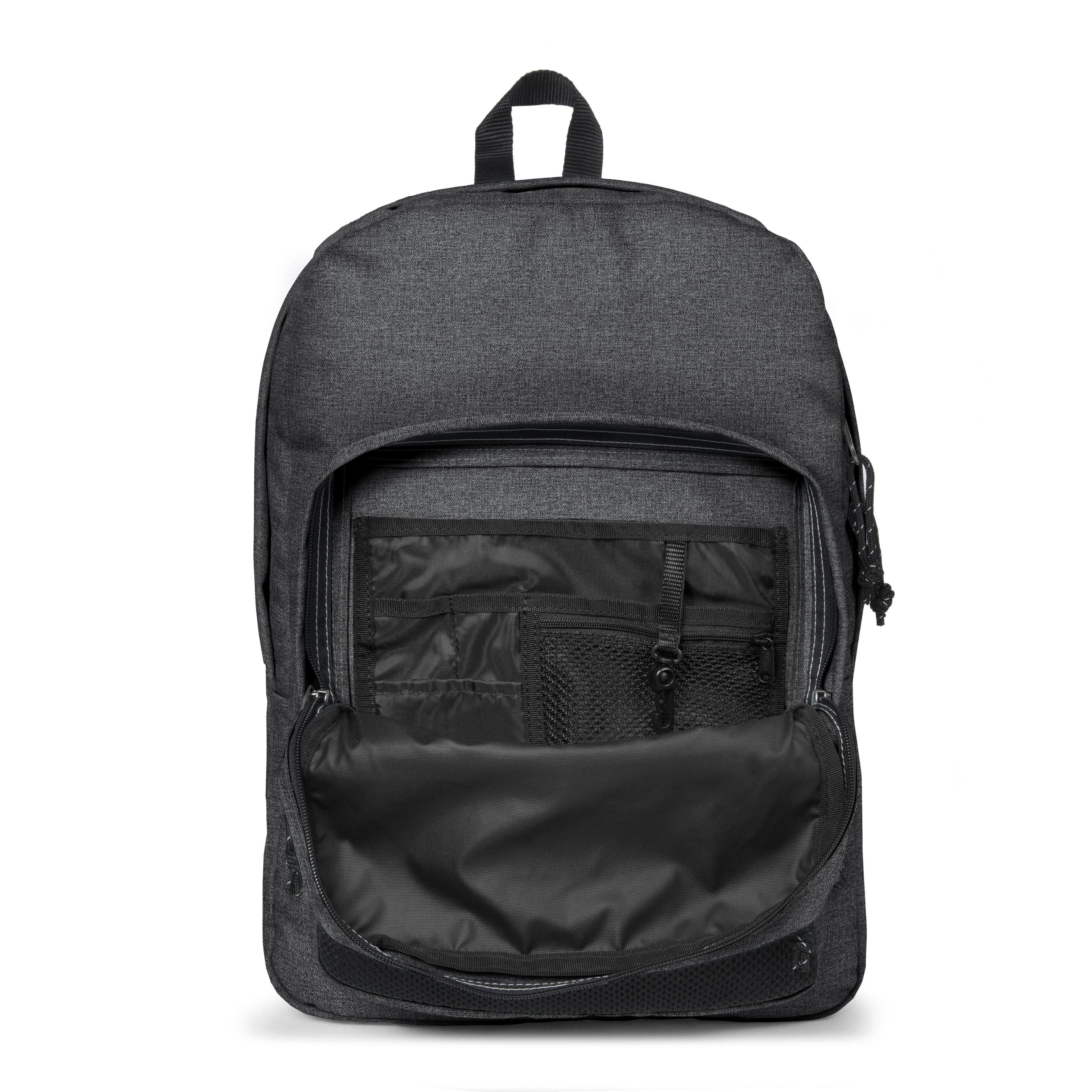 Eastpak Pinnacle Backpack 38L in Black Denim — interior view 2 # color_Black Denim