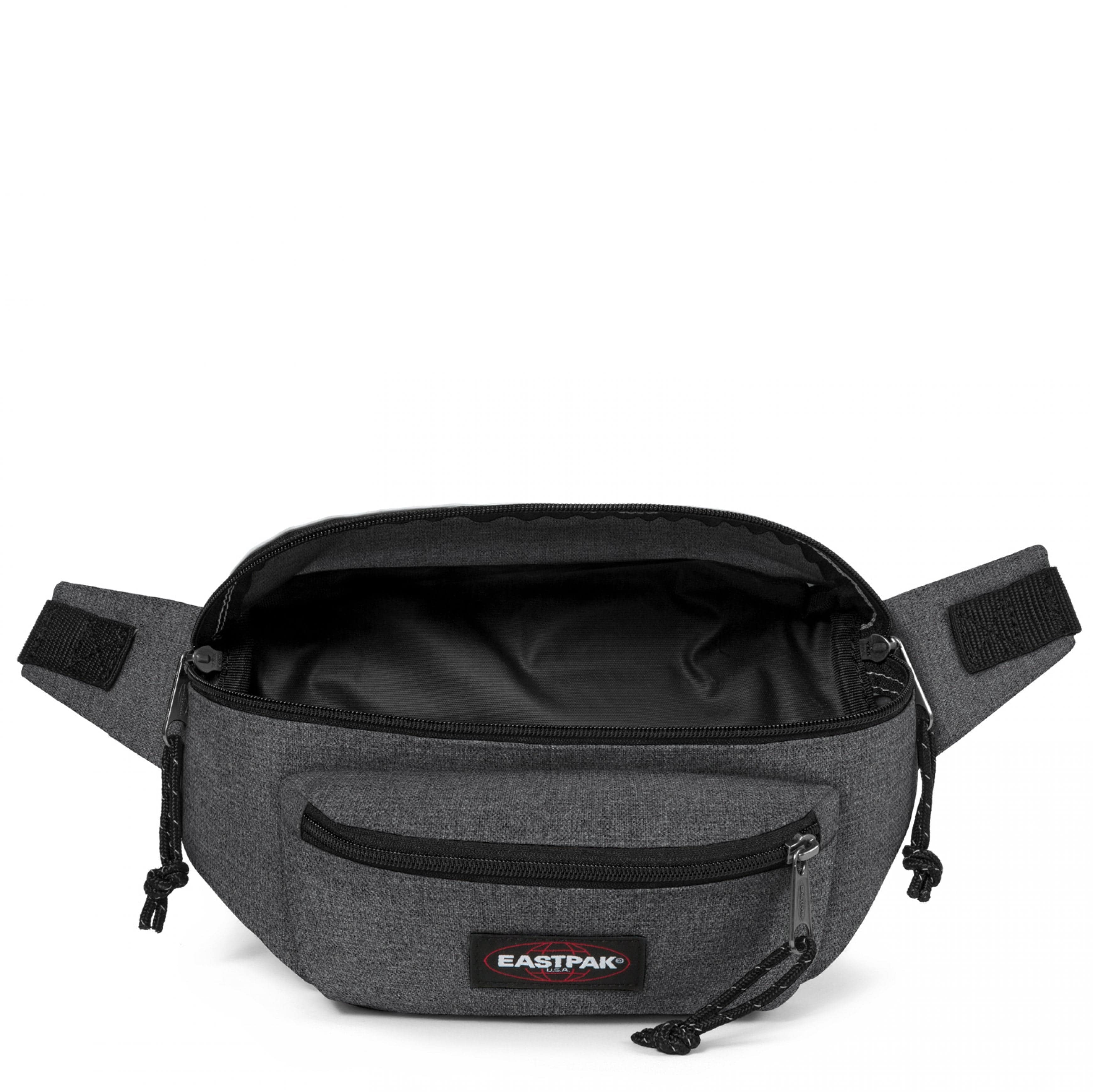 Eastpak Doggy Bag Waist Pack 3L in Black Denim — interior view # color_Black Denim