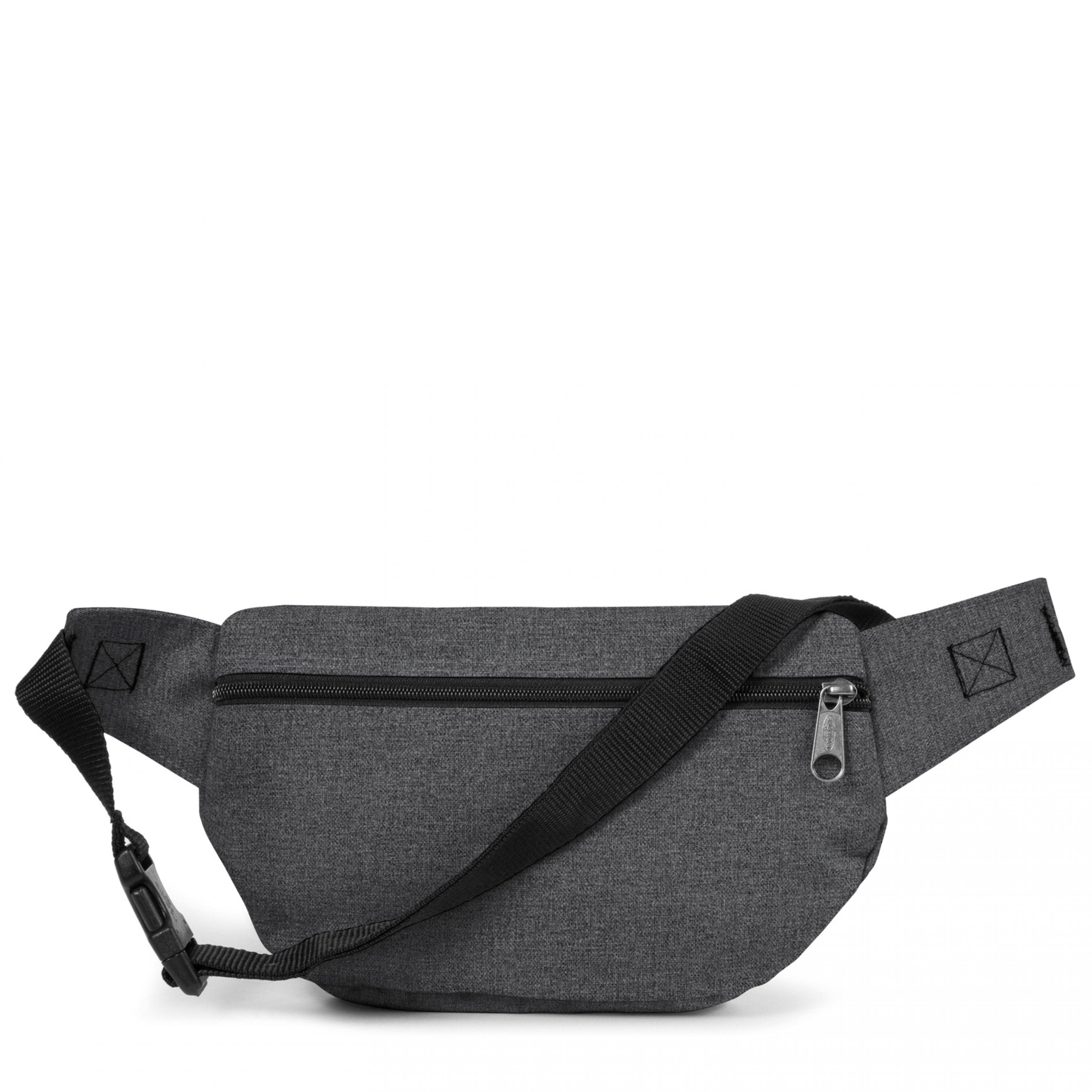 Eastpak Doggy Bag Waist Pack 3L in Black Denim — back view # color_Black Denim