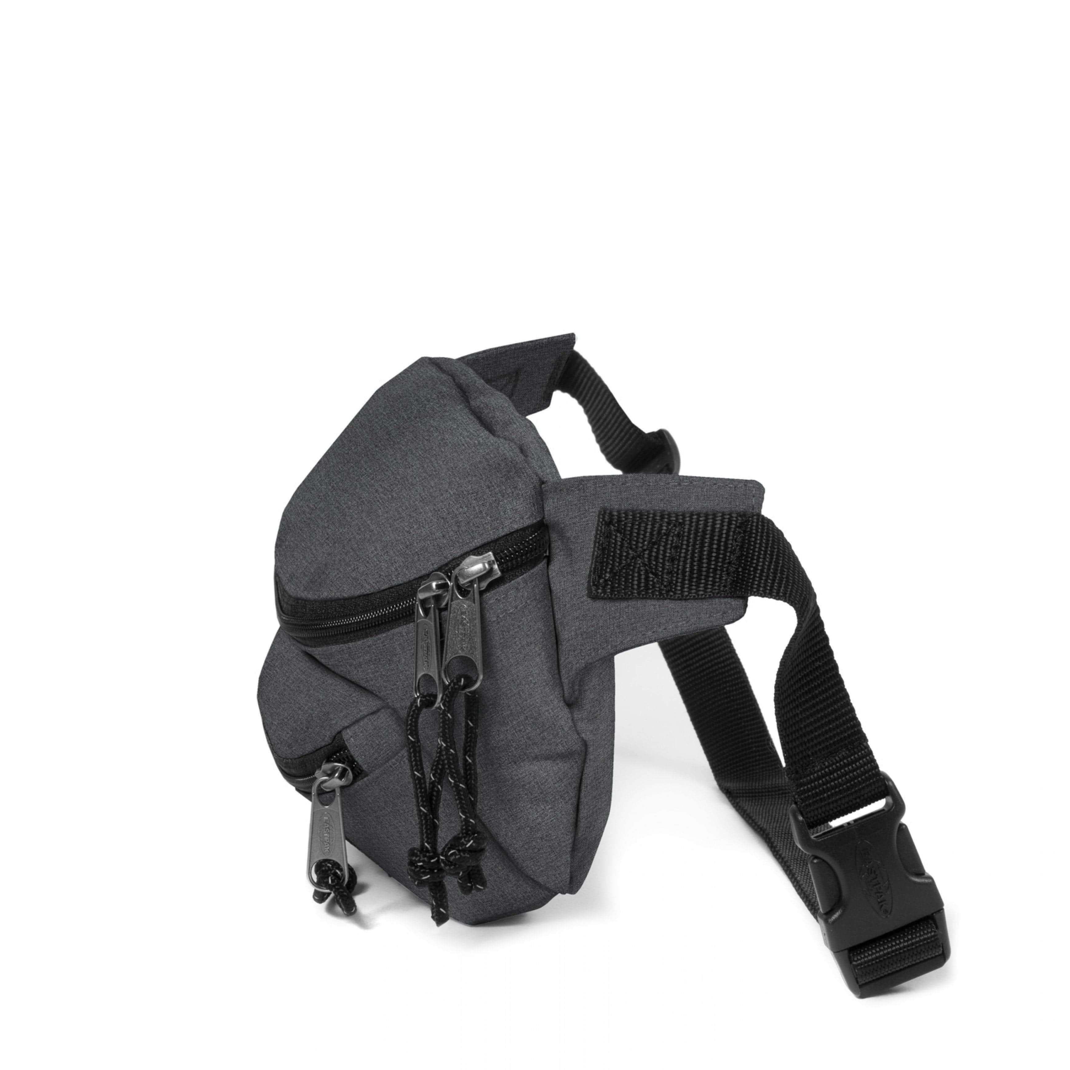Eastpak Doggy Bag Waist Pack 3L in Black Denim — angle view 2 # color_Black Denim