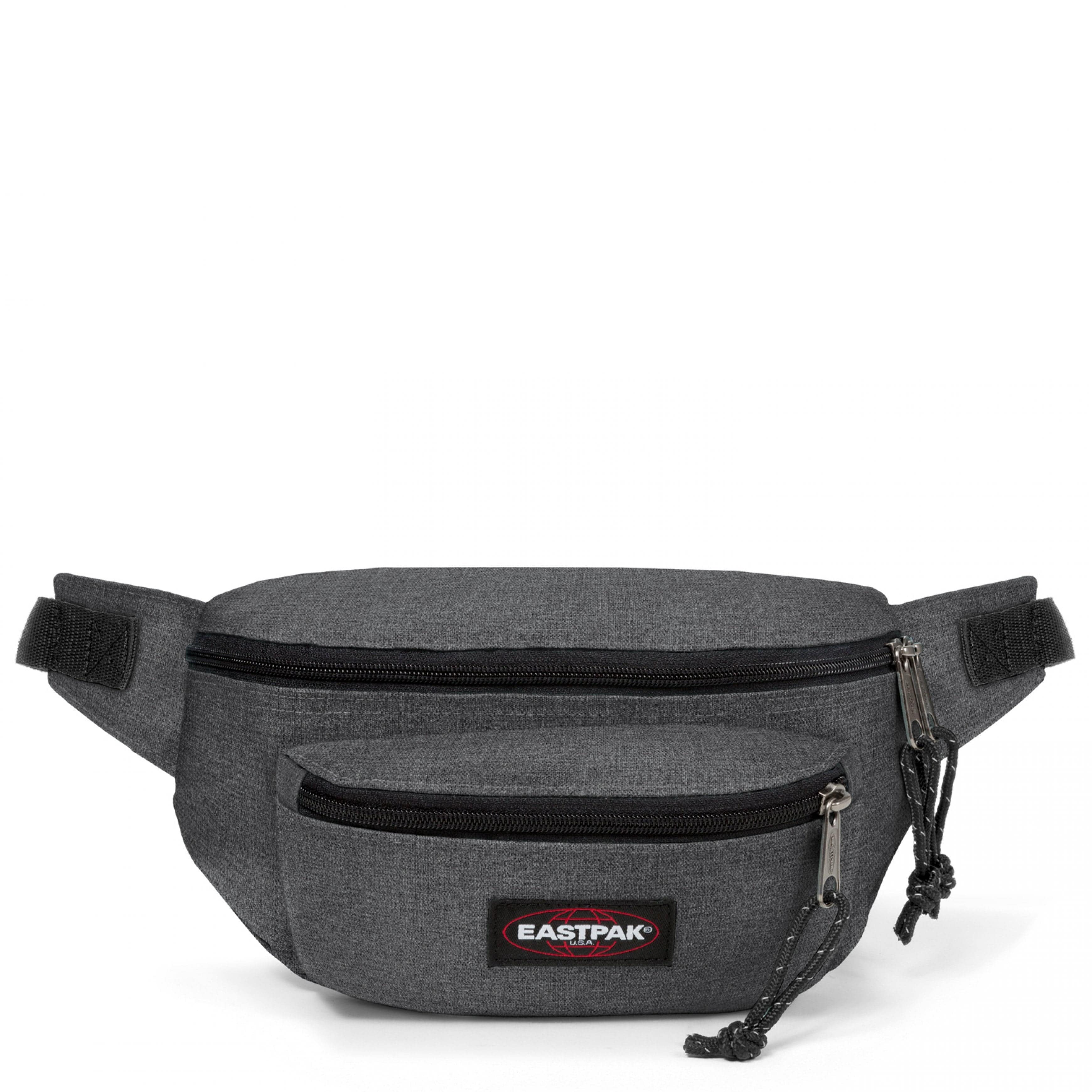Eastpak Doggy Bag Waist Pack 3L in Black Denim — front view # color_Black Denim