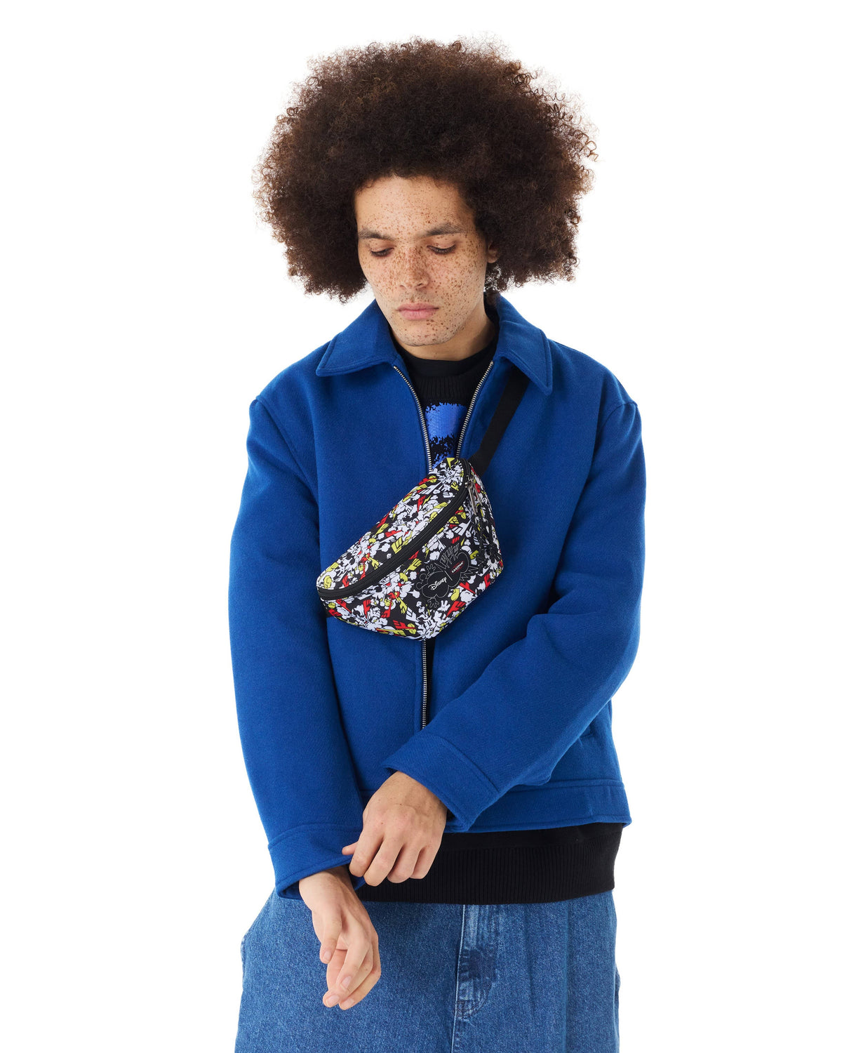 Eastpak Springer Fanny Pack in Mickey Print — lifestyle