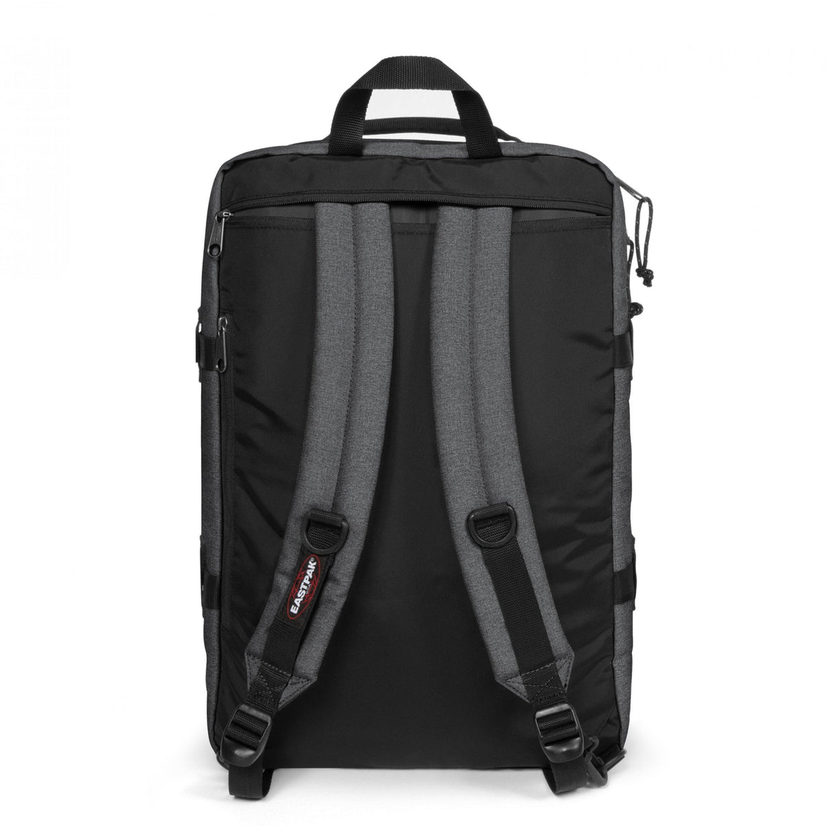 Eastpak Travelpack Backpack 42L in Black Denim — back view