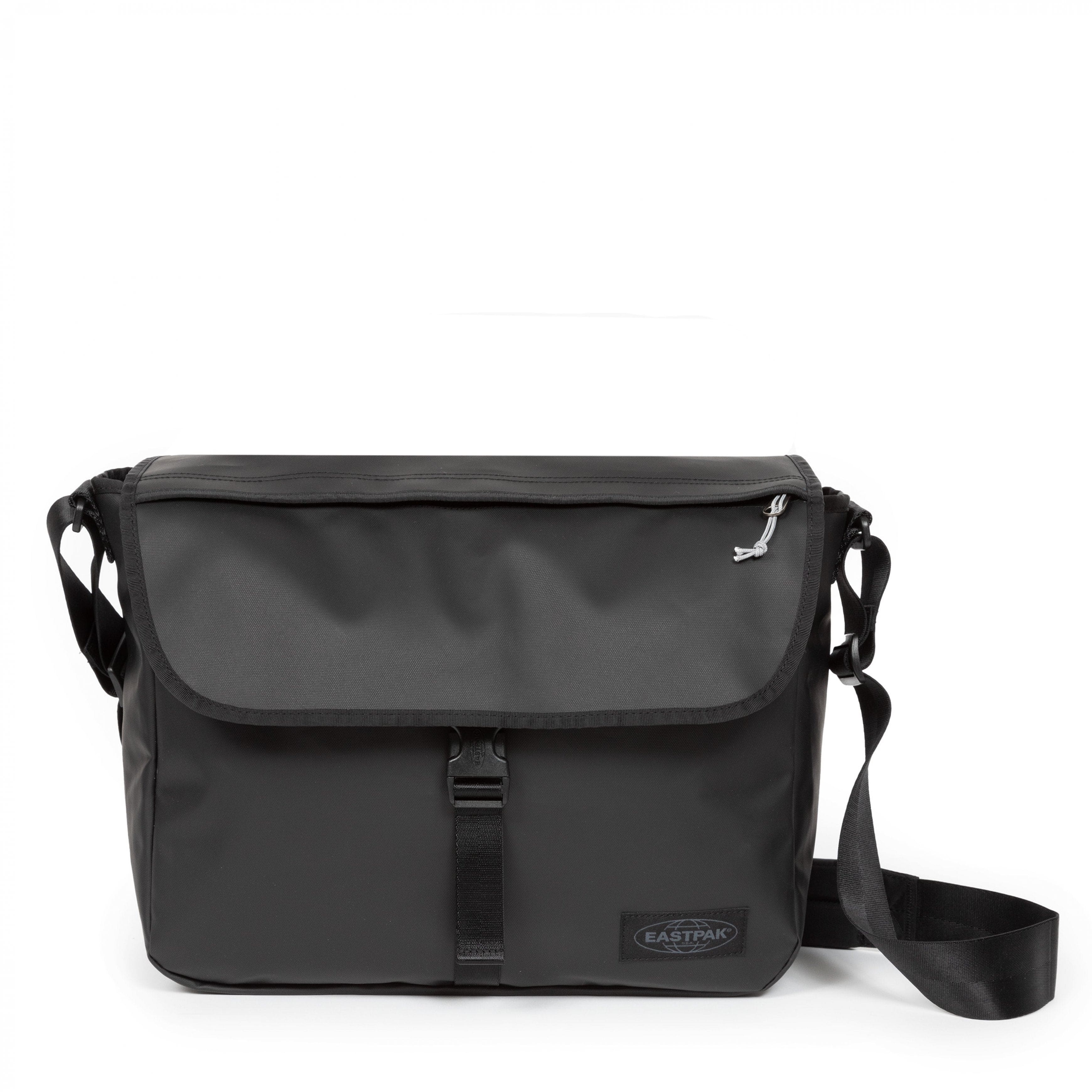 Eastpak Delegate + Messenger Bag 20L in Tarp Black — front view # color_Tarp Black