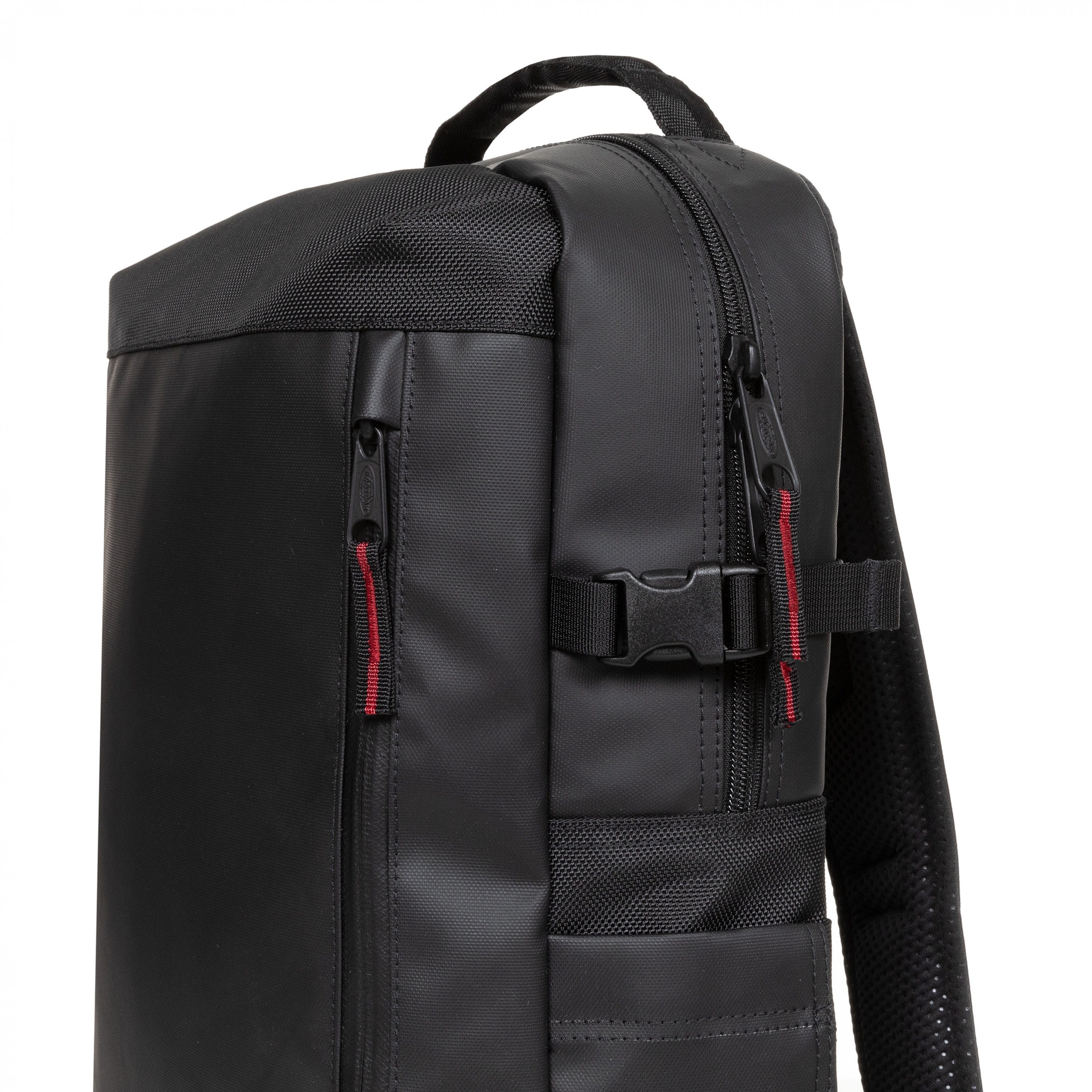 Eastpak Tecum M Backpack 19L in CNNCT Top Black — detail view # color_CNNCT Top Black