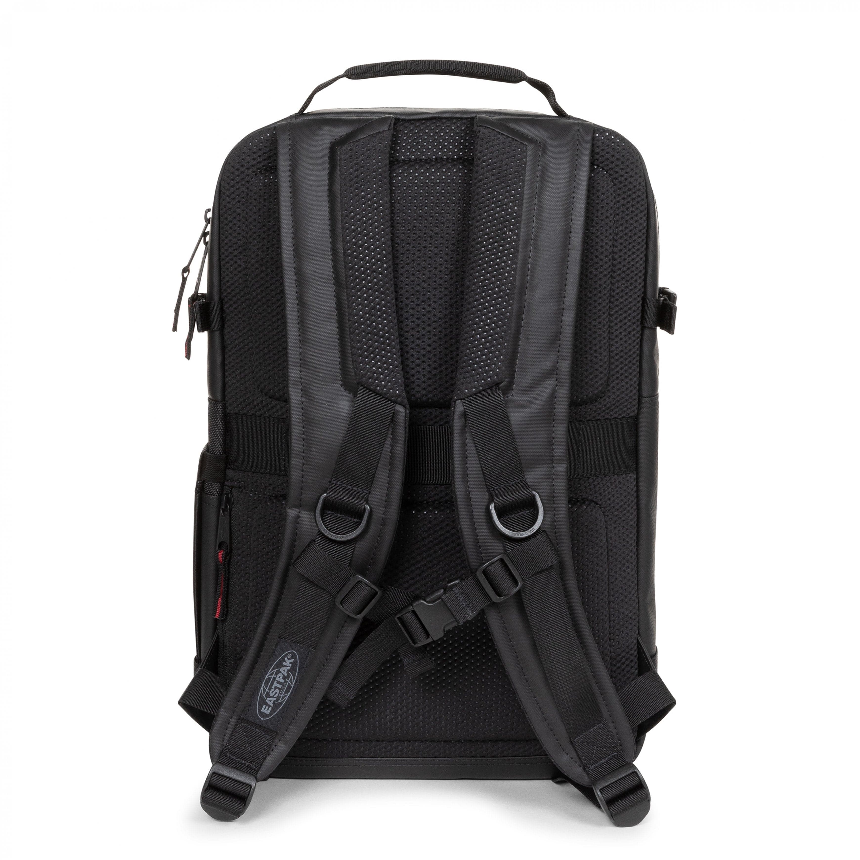 Eastpak Tecum M Backpack 19L in CNNCT Top Black — back view # color_CNNCT Top Black