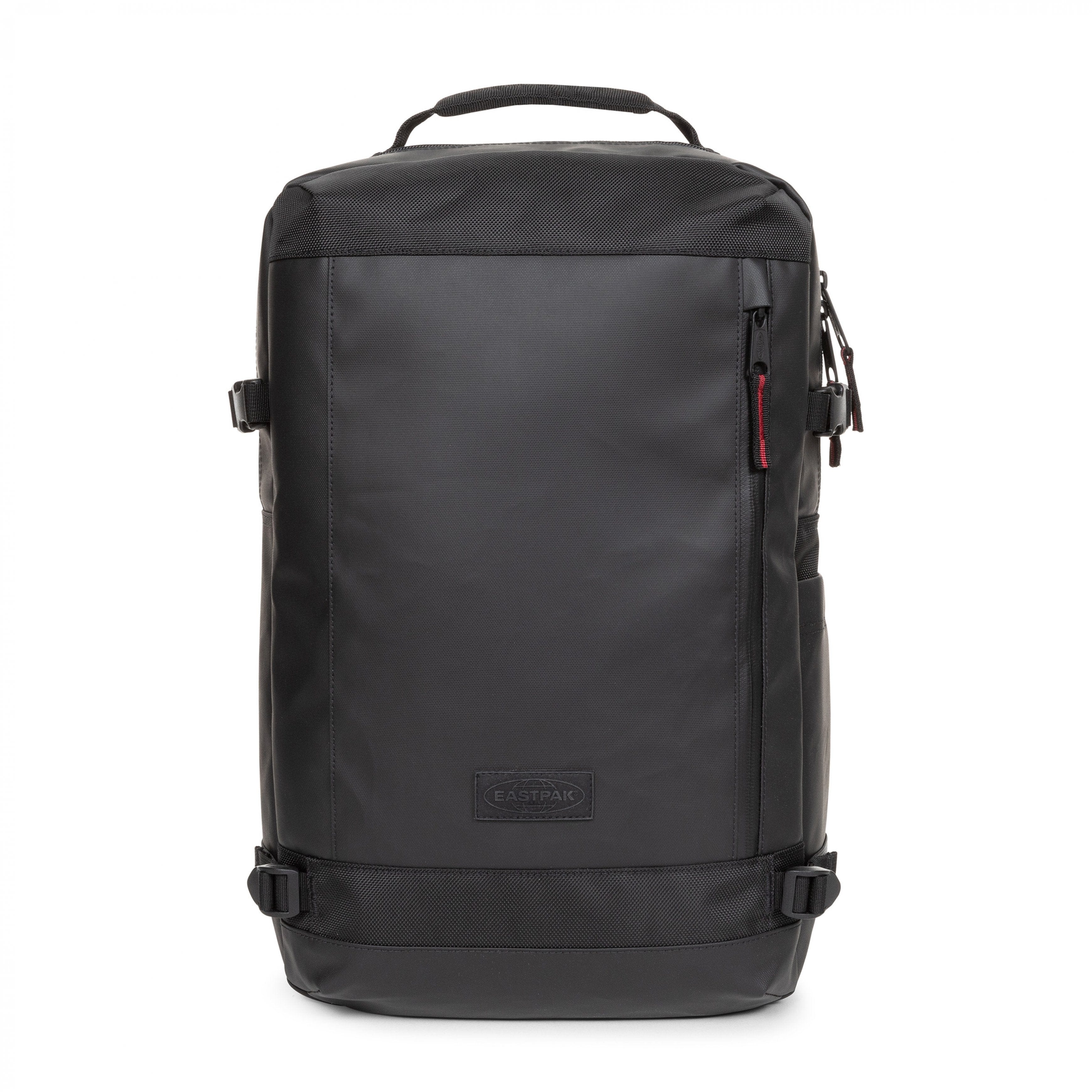 Eastpak Tecum M Backpack 19L in CNNCT Top Black — front view # color_CNNCT Top Black