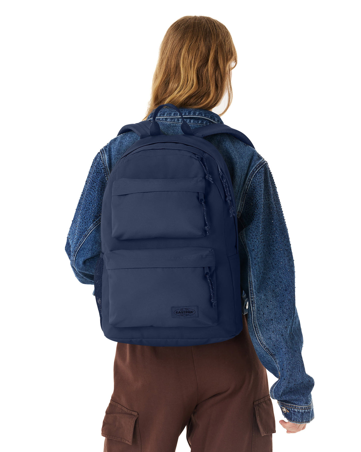 Eastpak Padded Double Backpack 24L in Nighttime Navy — lifestyle