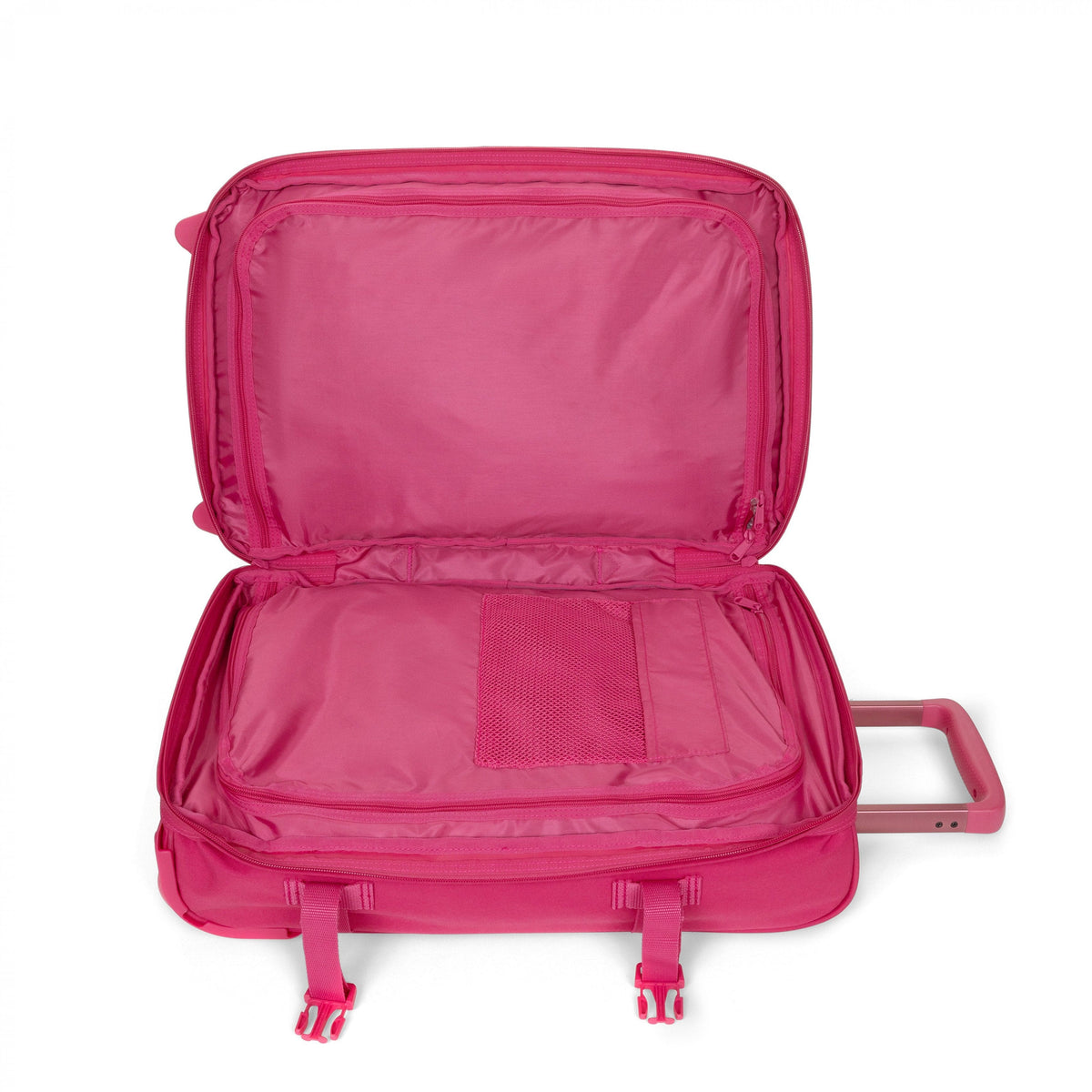 Eastpak Transit'R Small Carry-On 2-Wheel Duffel  | 42L in Monotone Pink — interior view