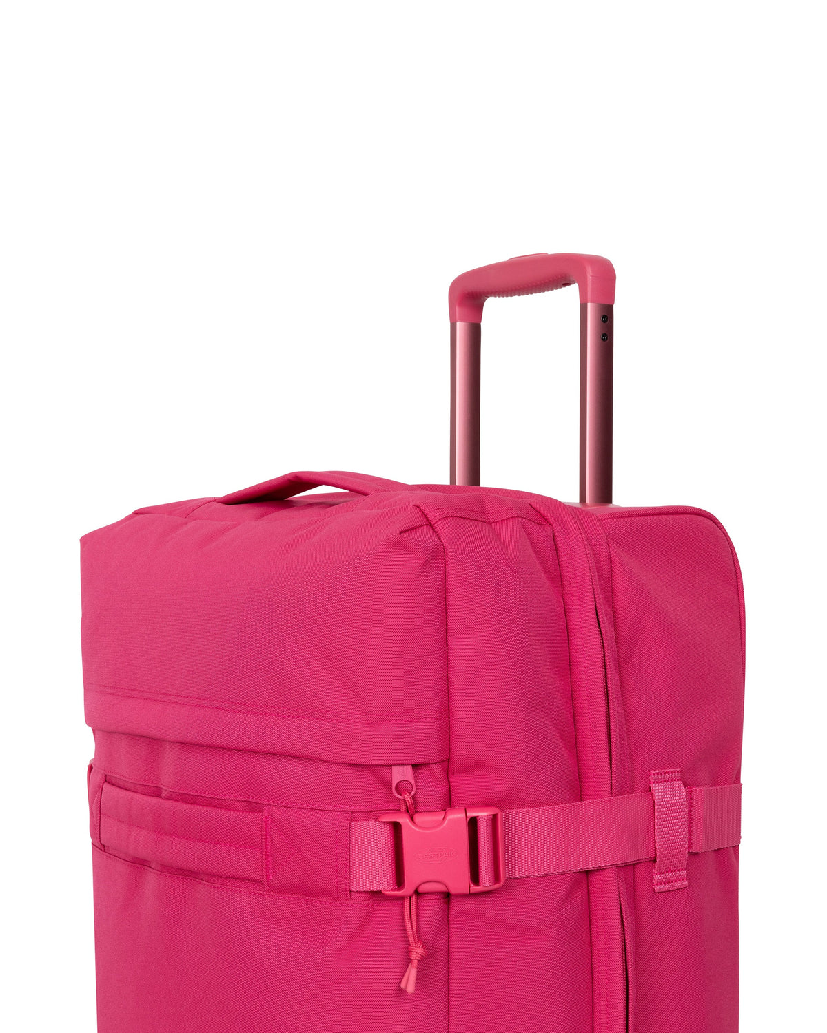 Eastpak Transit'R Large 2-Wheel Duffel  | 121L in Monotone Pink — angle view