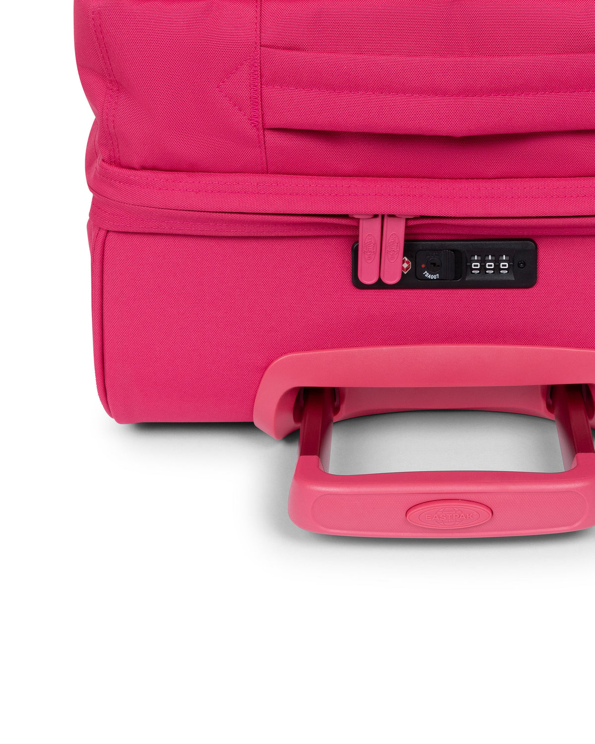 Eastpak Transit'R Large 2-Wheel Duffel  | 121L in Monotone Pink — detail view