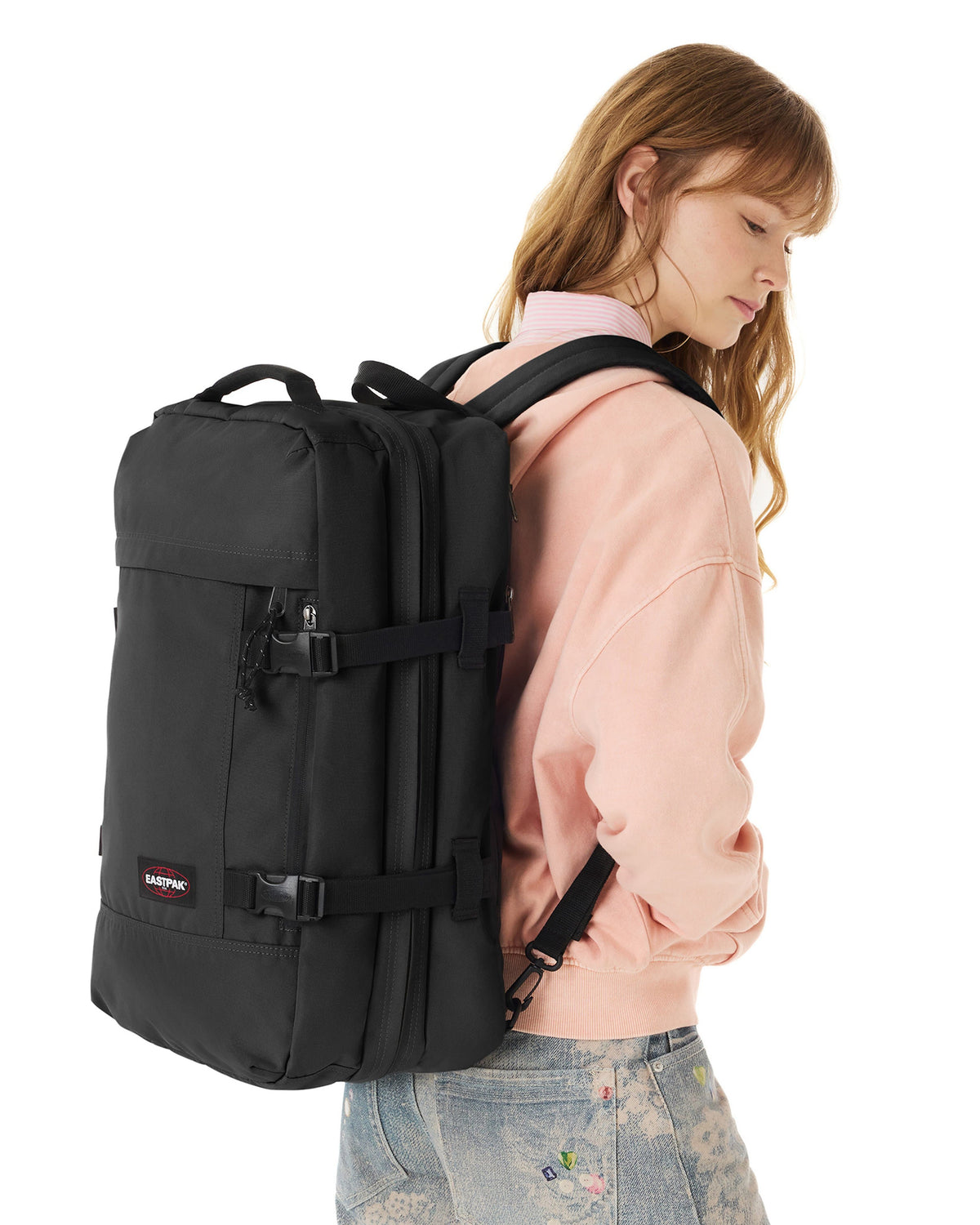 Eastpak Travelpack Backpack 42L in Black — lifestyle # color_Black