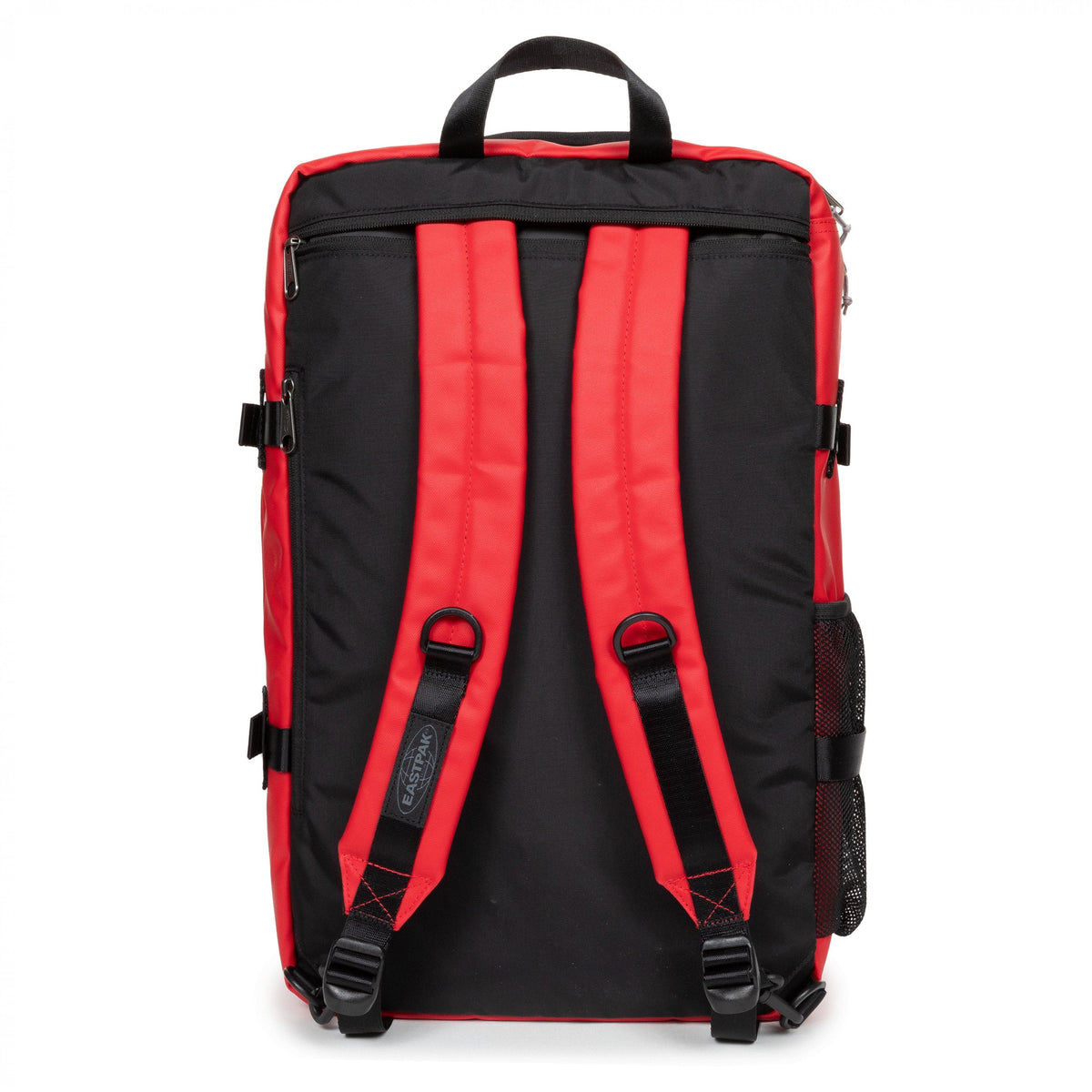 Eastpak Travelpack Backpack Tarp Edition 42L in Tarp Red — back view