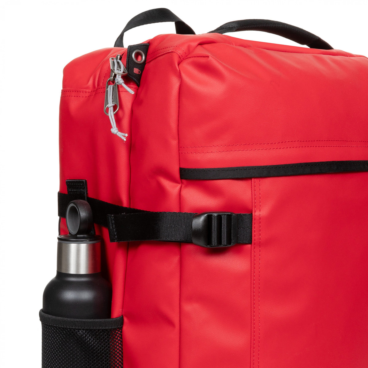 Eastpak Travelpack Backpack Tarp Edition 42L in Tarp Red — angle view 2