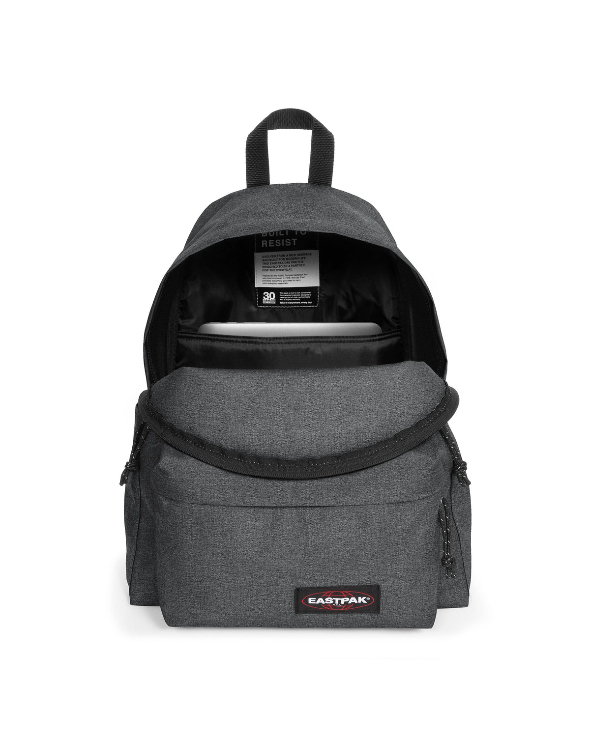 Eastpak Day Pak'R  Backpack 24L in Black Denim — interior view