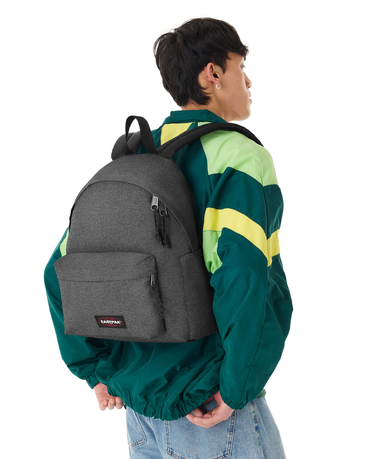 Eastpak Day Pak'R  Backpack 24L in Black Denim — lifestyle