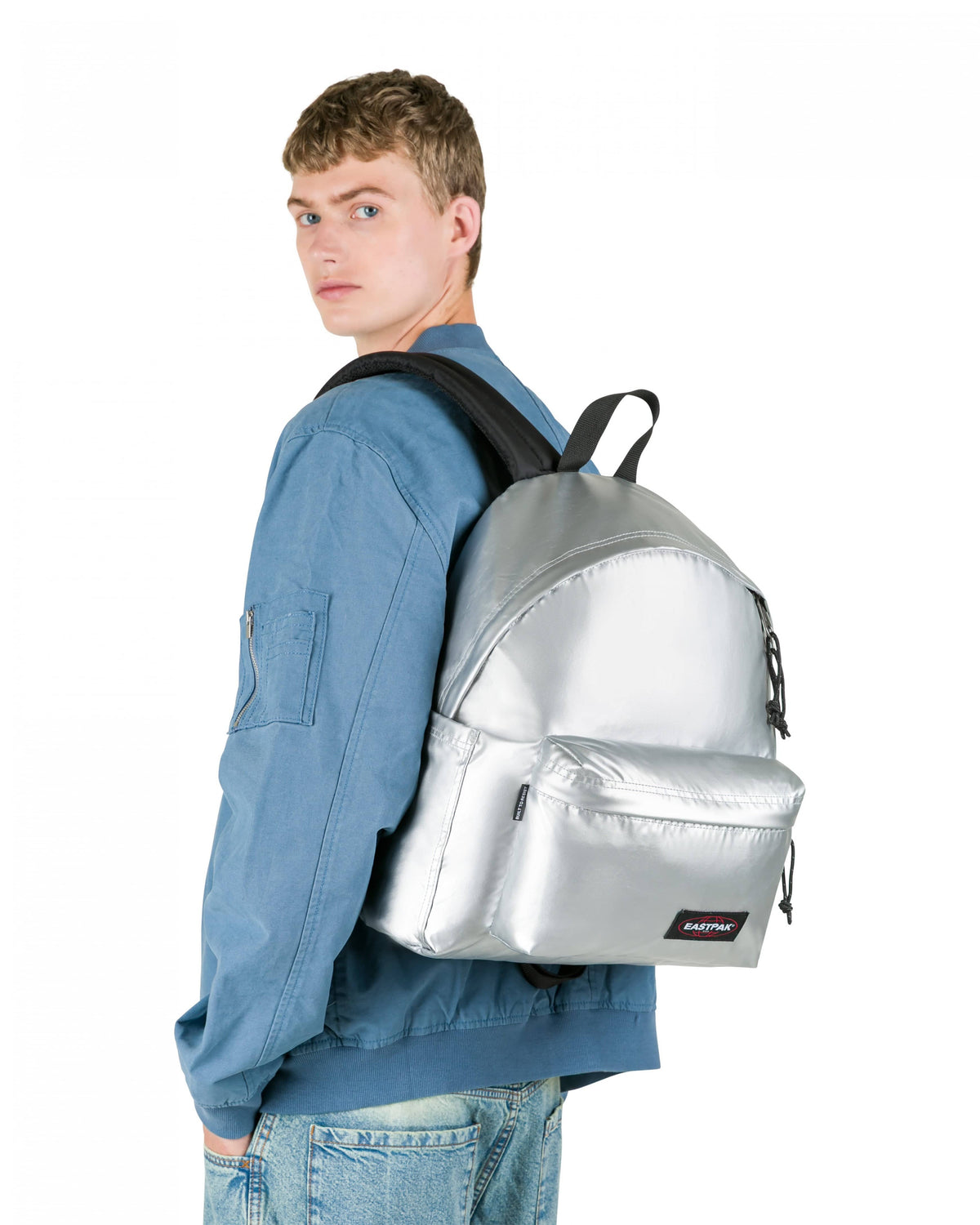 Eastpak Day Pak'R  Backpack 24L in Space Silver — lifestyle
