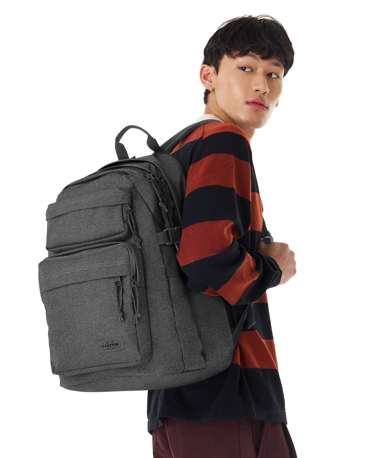 Eastpak Double Pro Backpack 32L in Black Denim — lifestyle