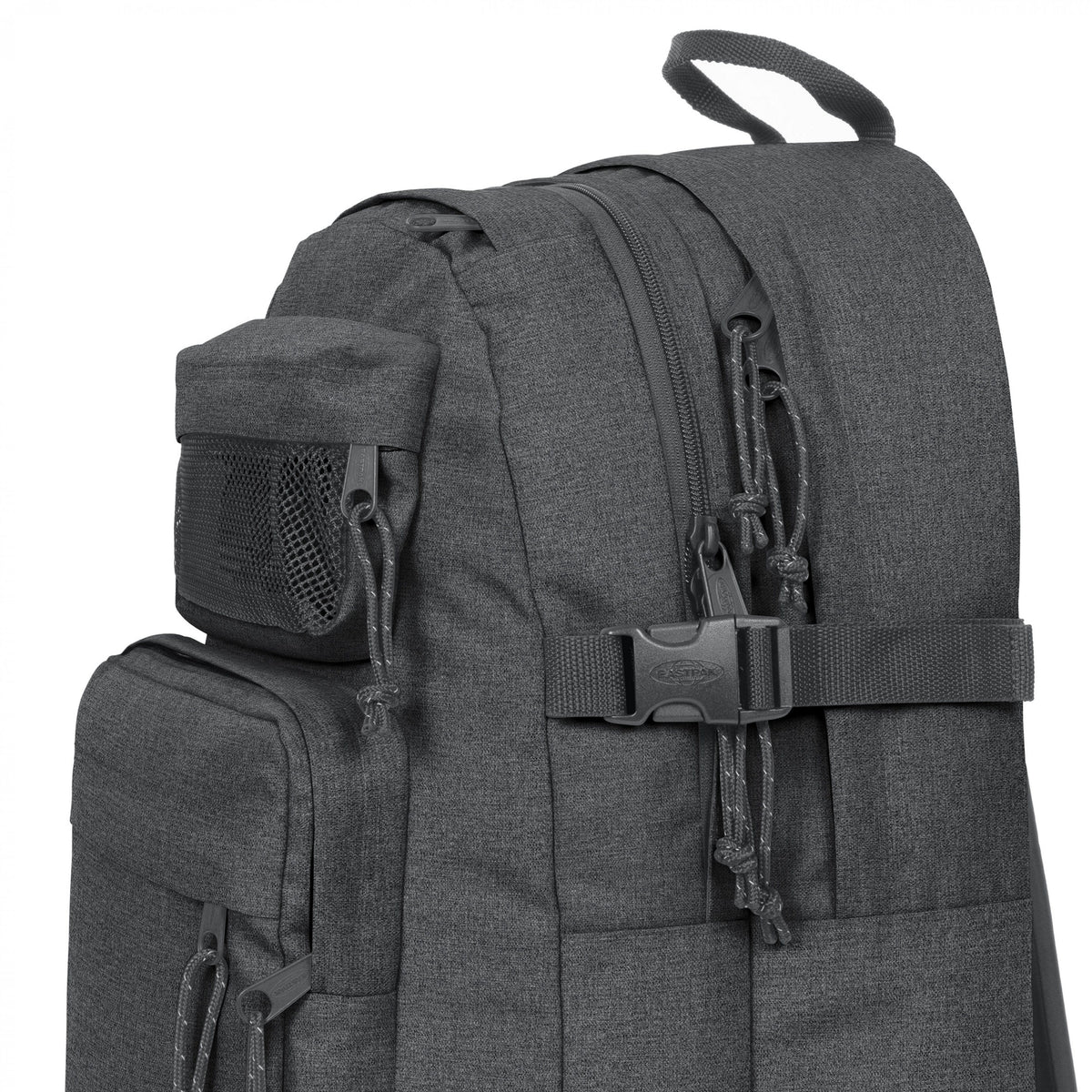 Eastpak Double Pro Backpack 32L in Black Denim — angle view 2