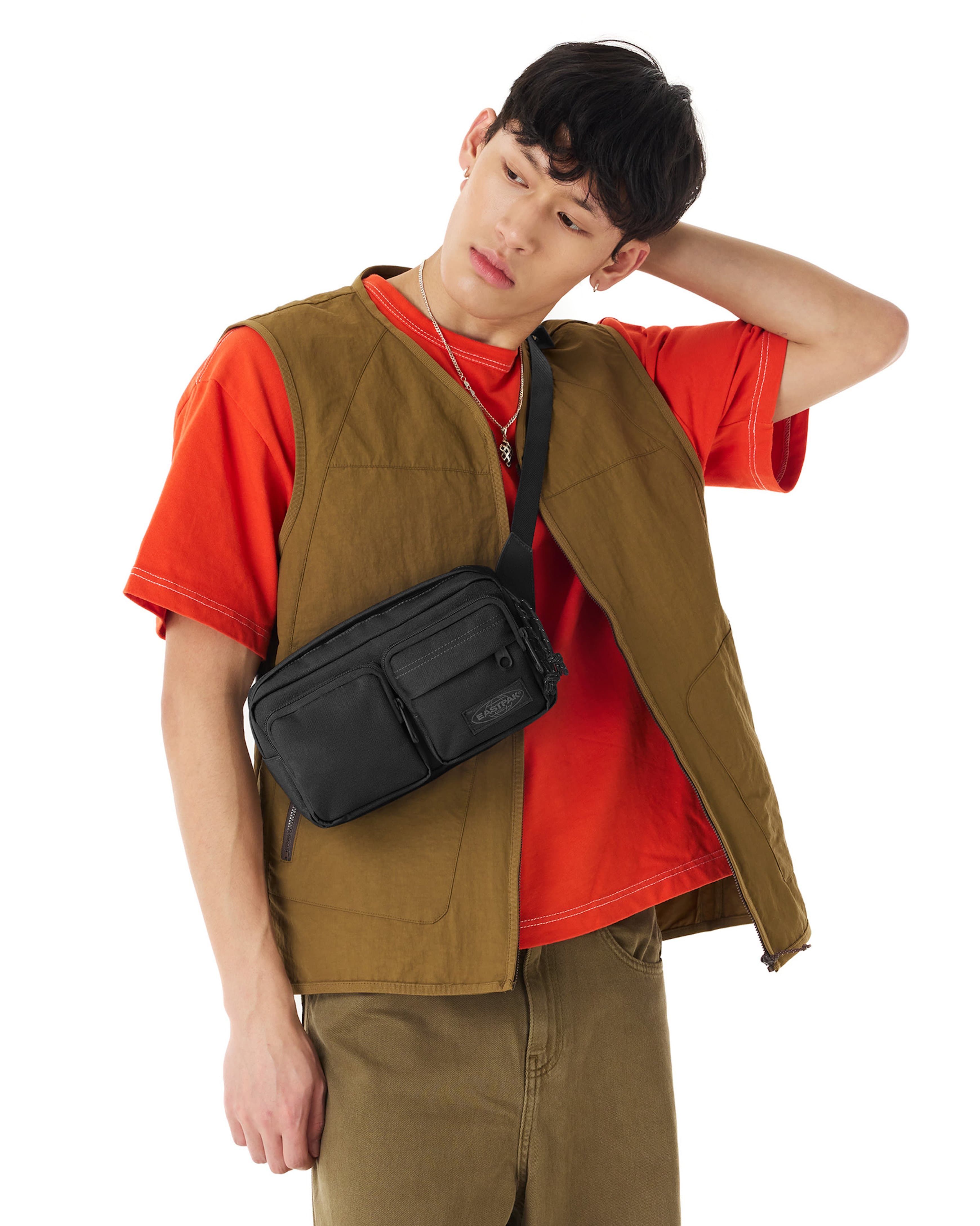 Eastpak Double Crossbody Bag 3L in Black — lifestyle # color_Black