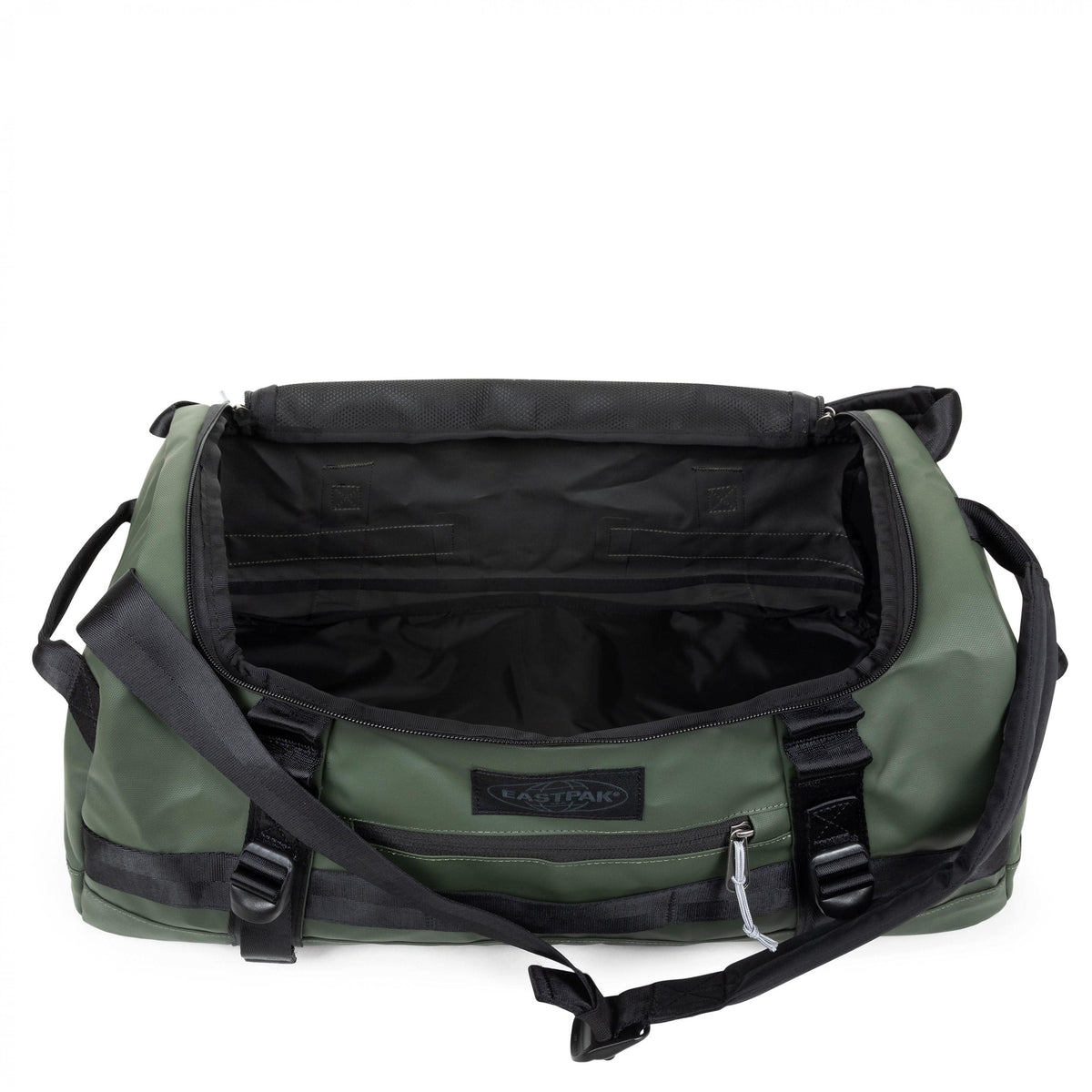 Eastpak Duffel Pack M Tarp Edition in Tarp Forest — interior view