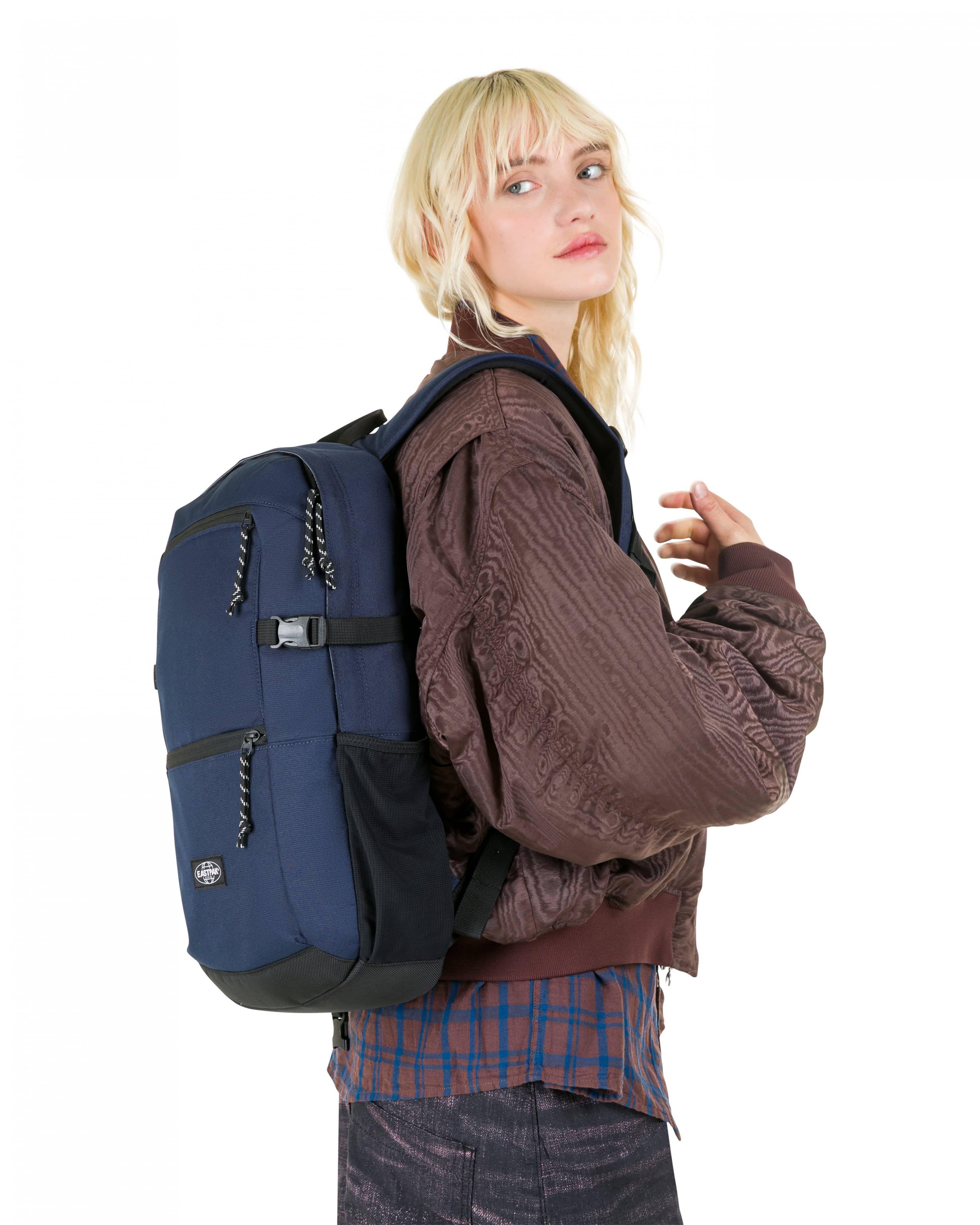 Eastpak Floid Pro Backpack 16L in CS Navy Pro — lifestyle # color_CS Navy Pro