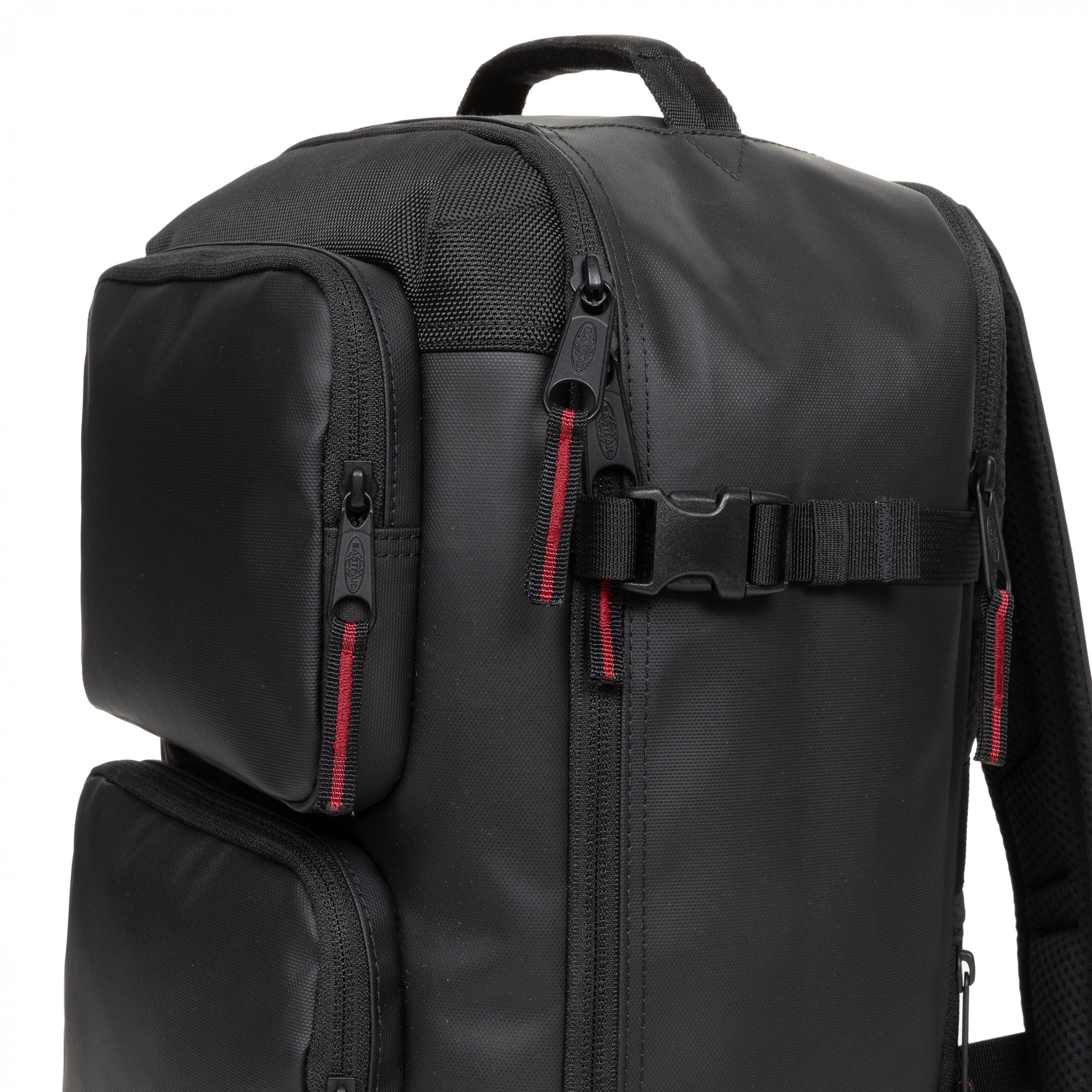Eastpak Tecum Cabin Travel Backpack 22L in CNNCT Top Black — detail view # color_CNNCT Top Black