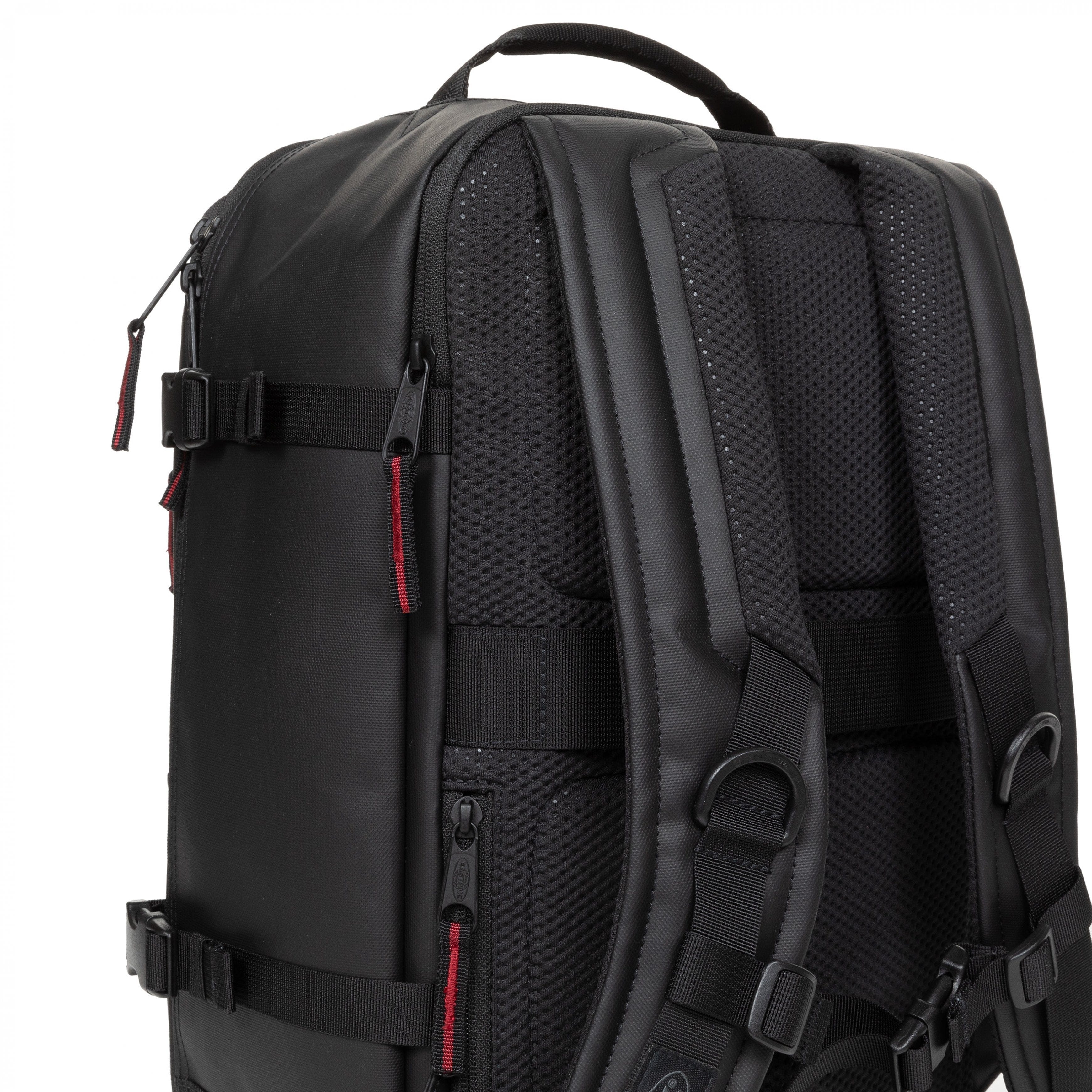 Eastpak Tecum Cabin Travel Backpack 22L in CNNCT Top Black — detail view 2 # color_CNNCT Top Black