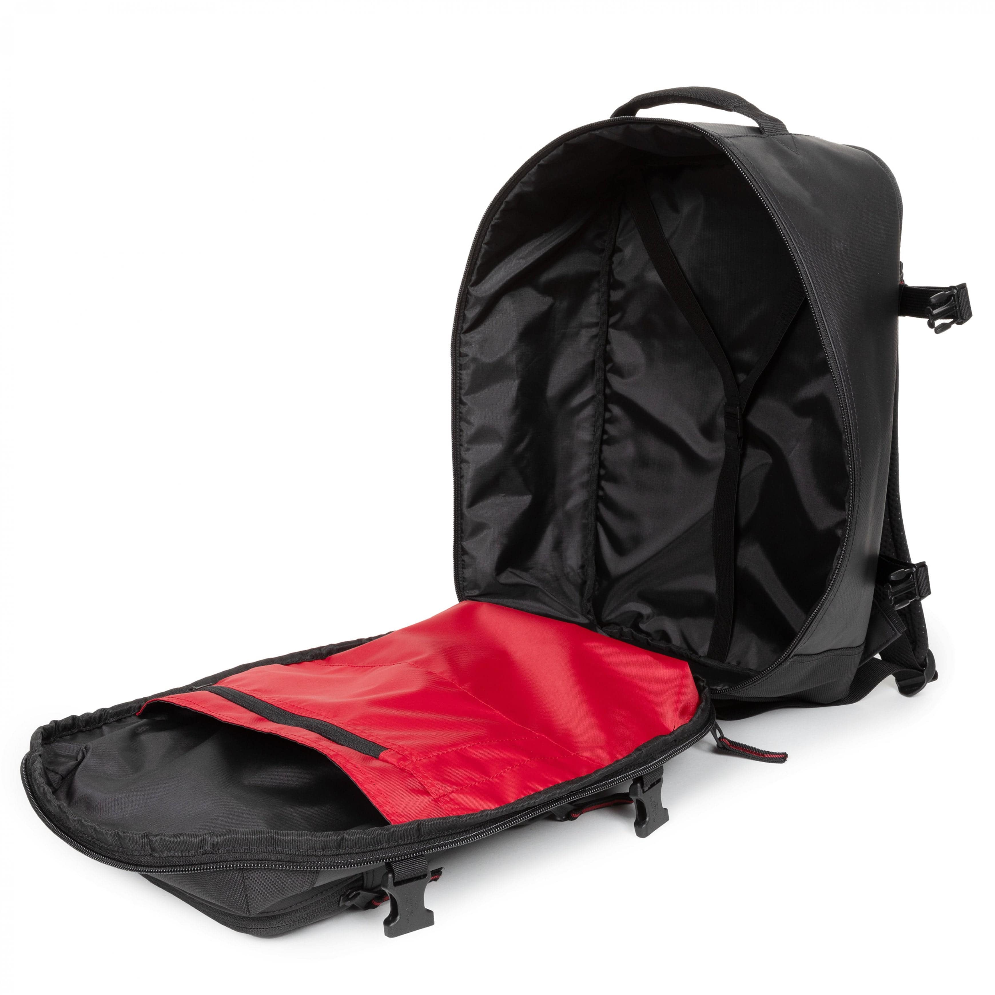 Eastpak Tecum Cabin Travel Backpack 22L in CNNCT Top Black — interior view 2 # color_CNNCT Top Black