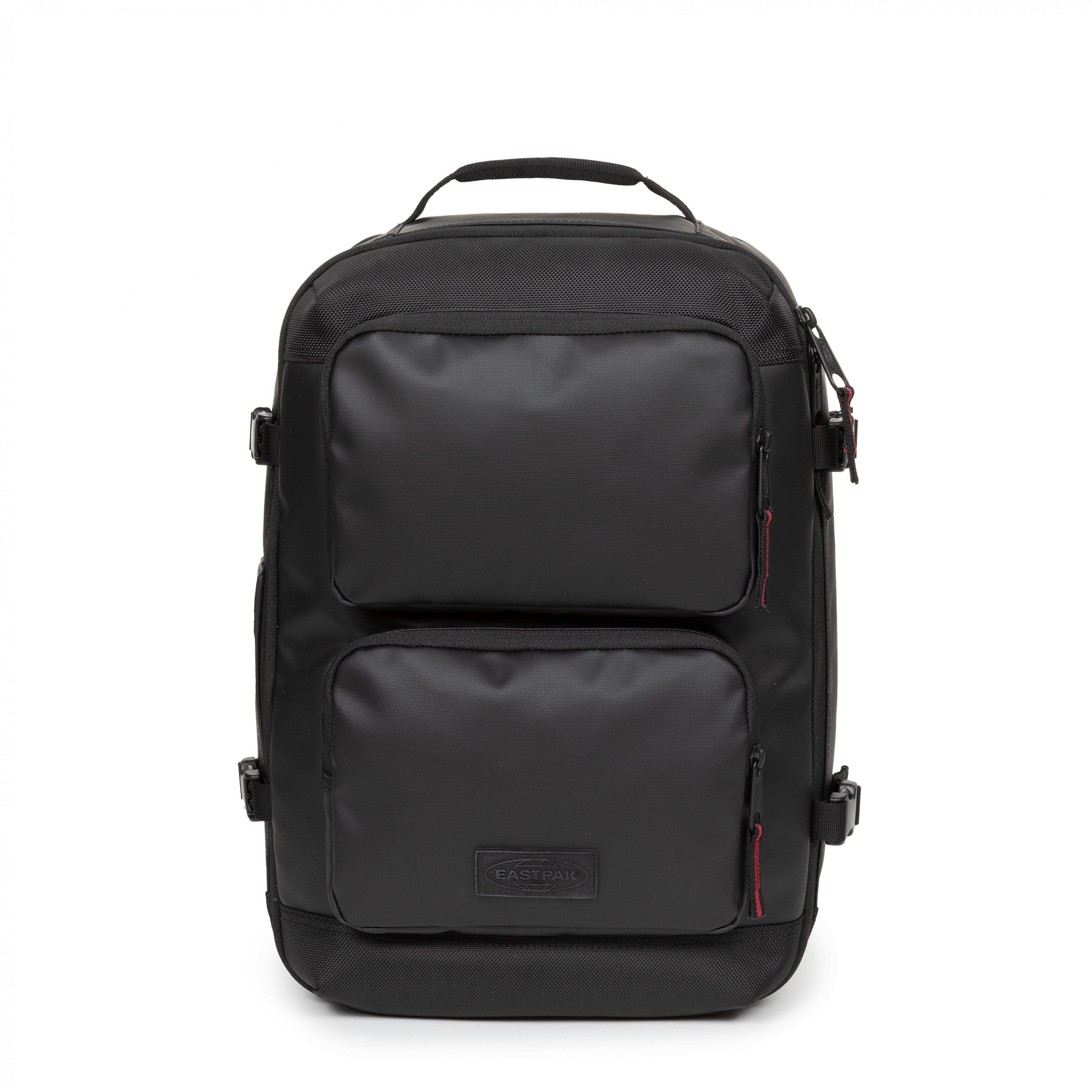 Eastpak Tecum Cabin Travel Backpack 22L in CNNCT Top Black — front view # color_CNNCT Top Black