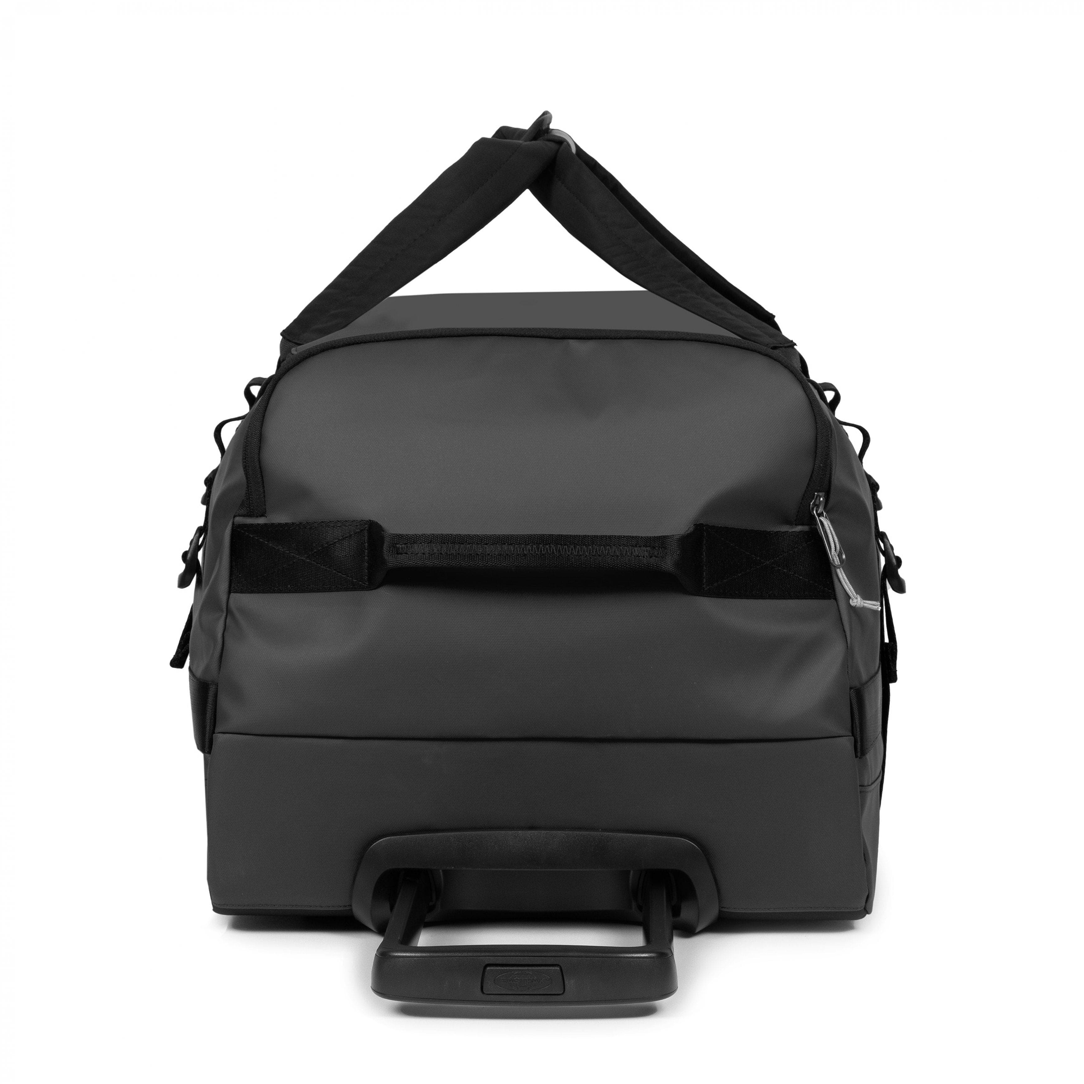 Eastpak Duffel Pack Wheel L Wheeled Duffel 90L in Tarp Black — angle view 3 # color_Tarp Black