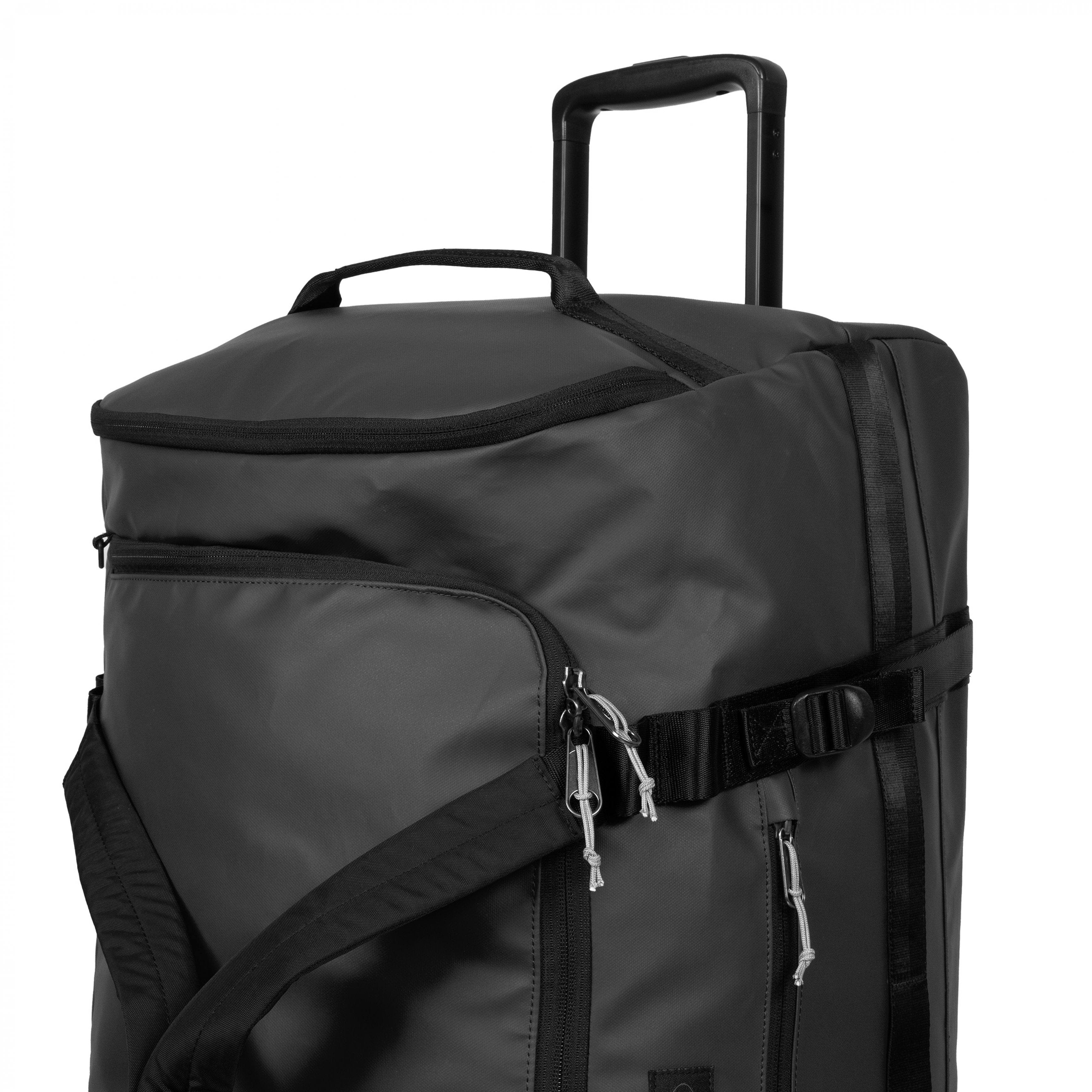 Eastpak Duffel Pack Wheel L Wheeled Duffel 90L in Tarp Black — detail view # color_Tarp Black