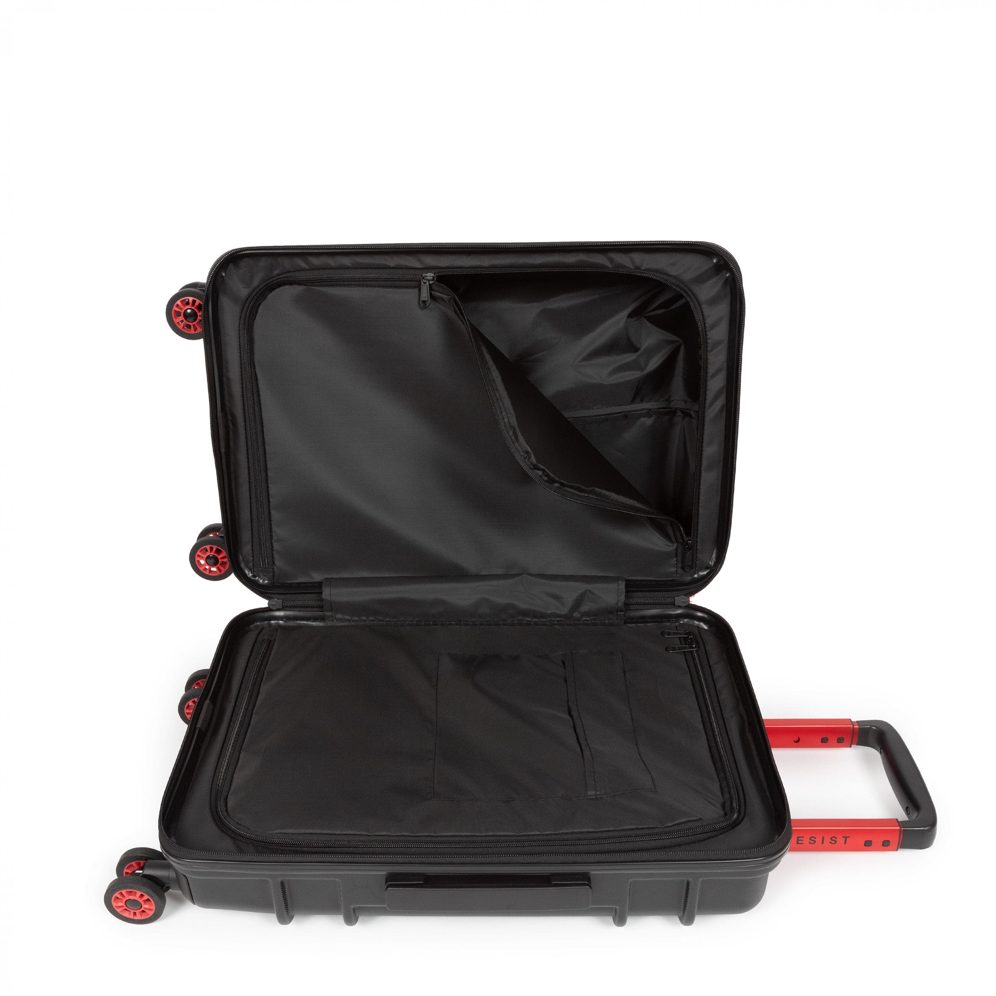Eastpak Resist'R Zip Cabin Hardside Spinner | 28L in Black — interior view # color_Black