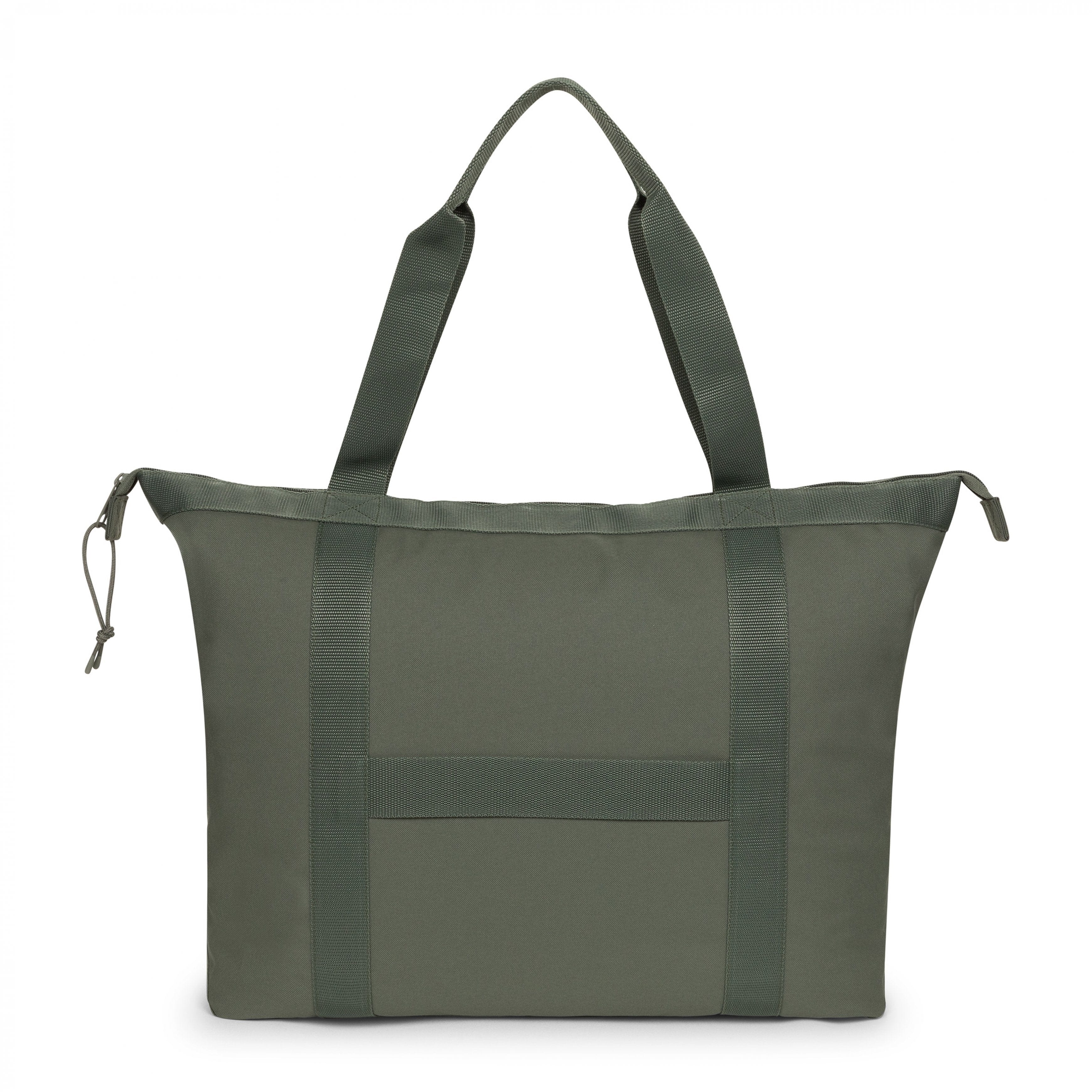 Eastpak Travel Tote Bag 24L in Monotone Khaki — back view # color_Monotone Khaki