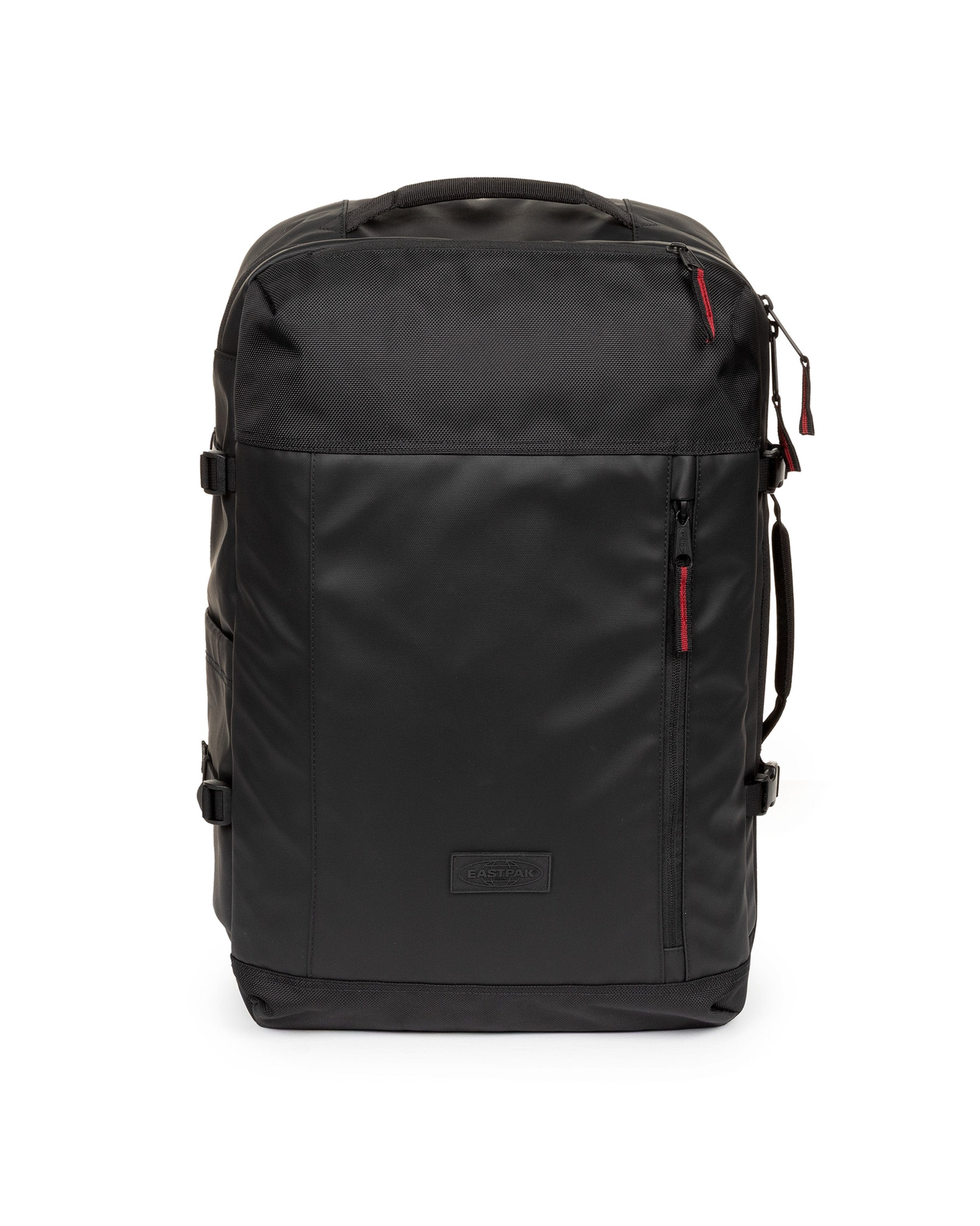 Eastpak CNNCT Travelpack Backpack 34L in CNNCT Top Black — front view # color_CNNCT Top Black