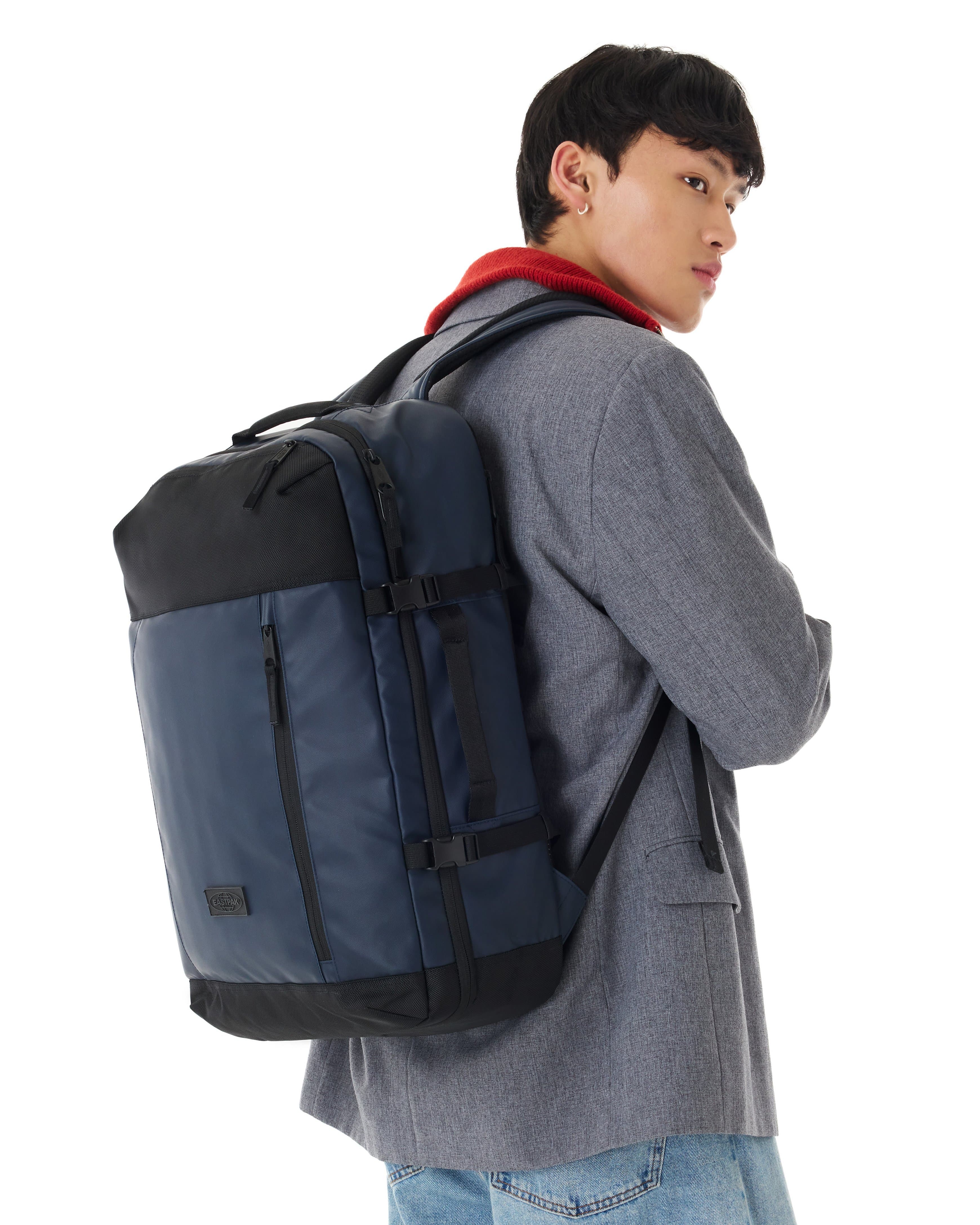 Eastpak CNNCT Travelpack Backpack 34L in CNNCT Admiral — lifestyle # color_CNNCT Admiral